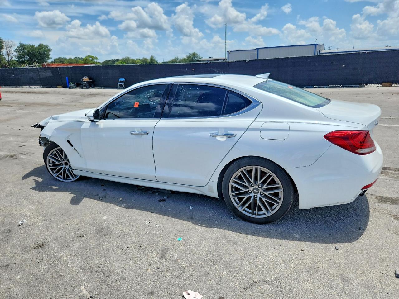 2021 Genesis G70 Elite White vin: KMTG34LA3MU067208