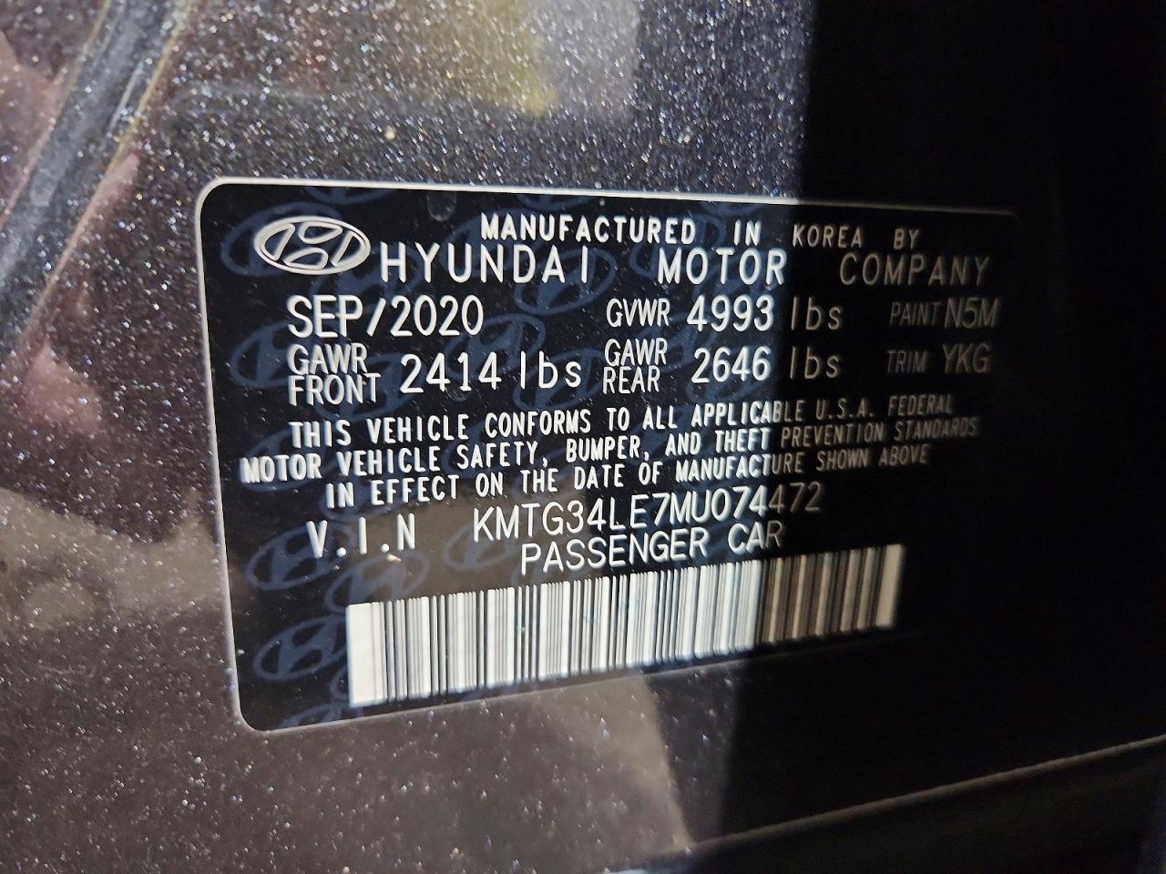 2021 Genesis G70 3.3t Charcoal vin: KMTG34LE7MU074472