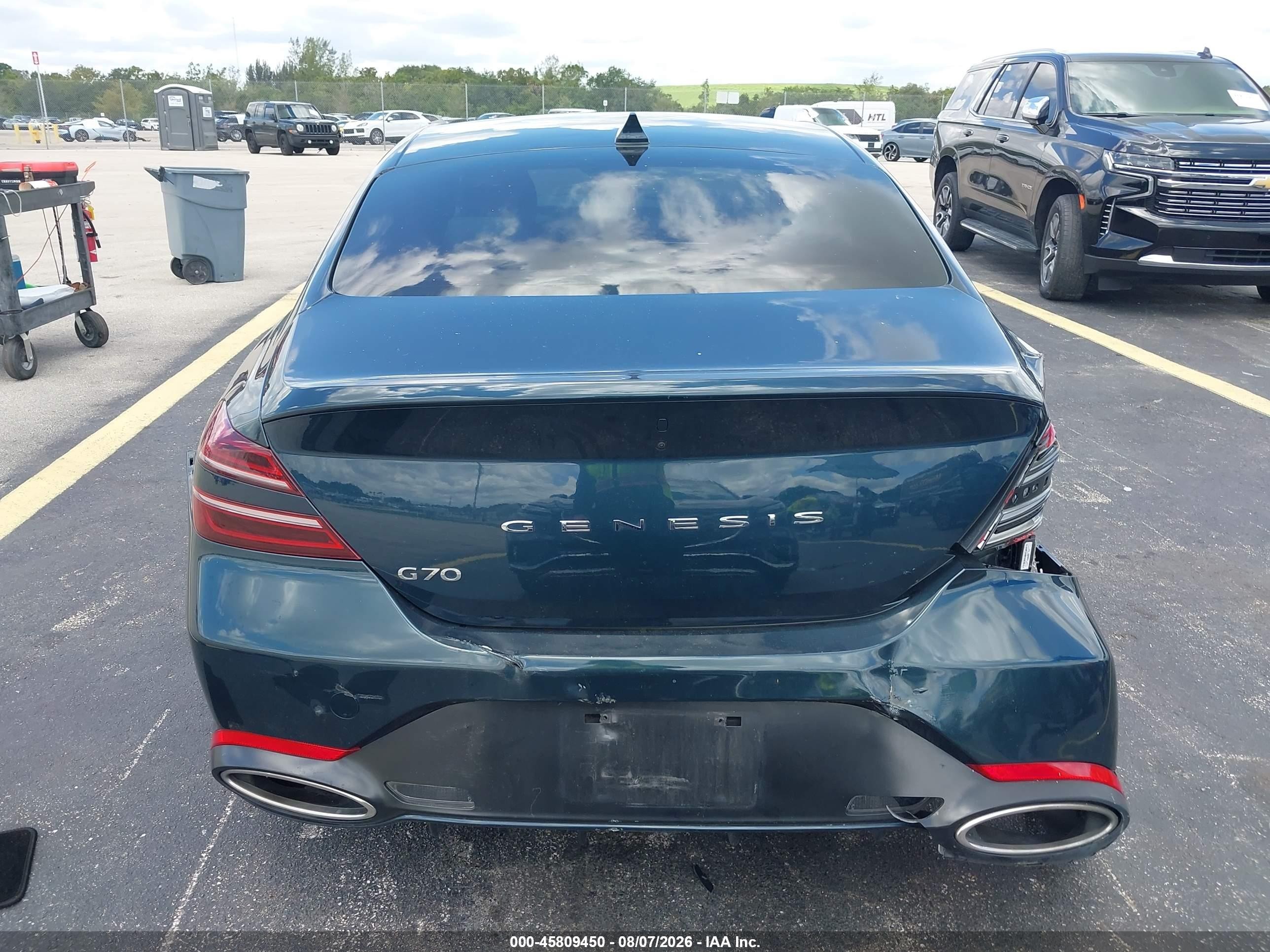 2025 Genesis G70 2.5t Rwd Light Blue vin: KMTG34SC2SU150581