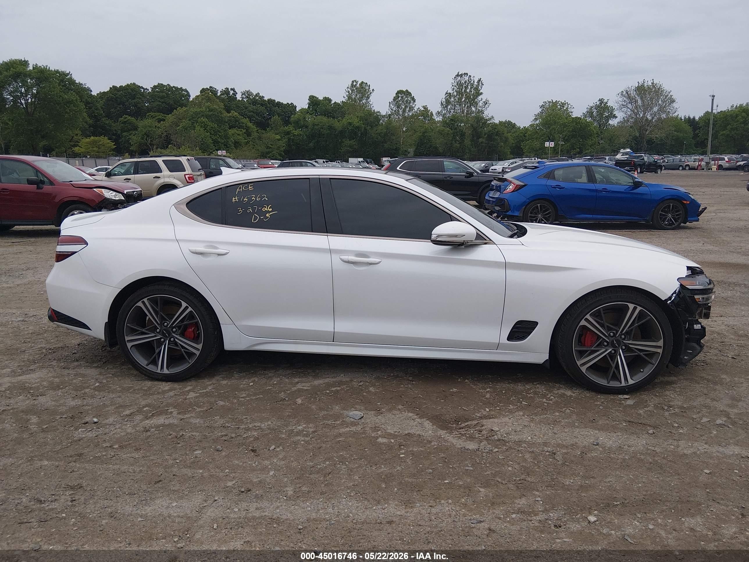 2024 Genesis G70 2.5t Rwd White vin: KMTG34SCXRU136387