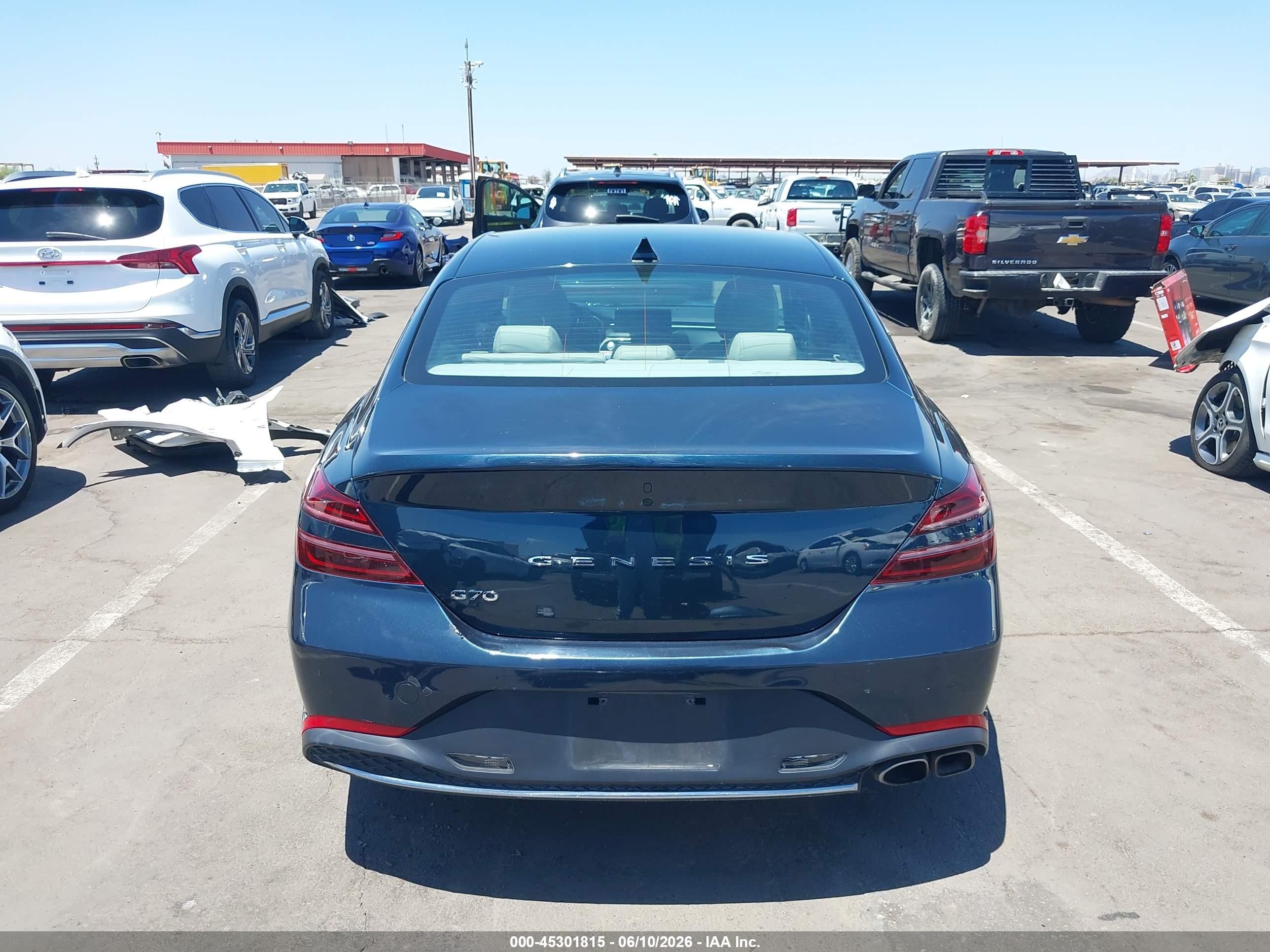 2022 Genesis G70 2.0t Rwd Синий vin: KMTG34TA0NU094691