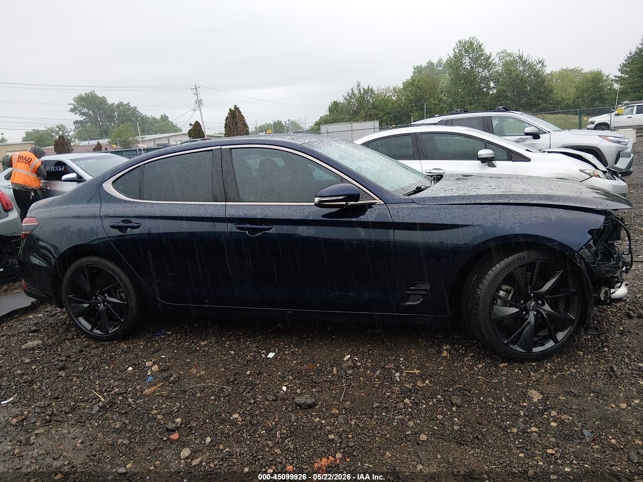 2023 Genesis G70 2.0t Rwd Blue vin: KMTG34TA6PU105339