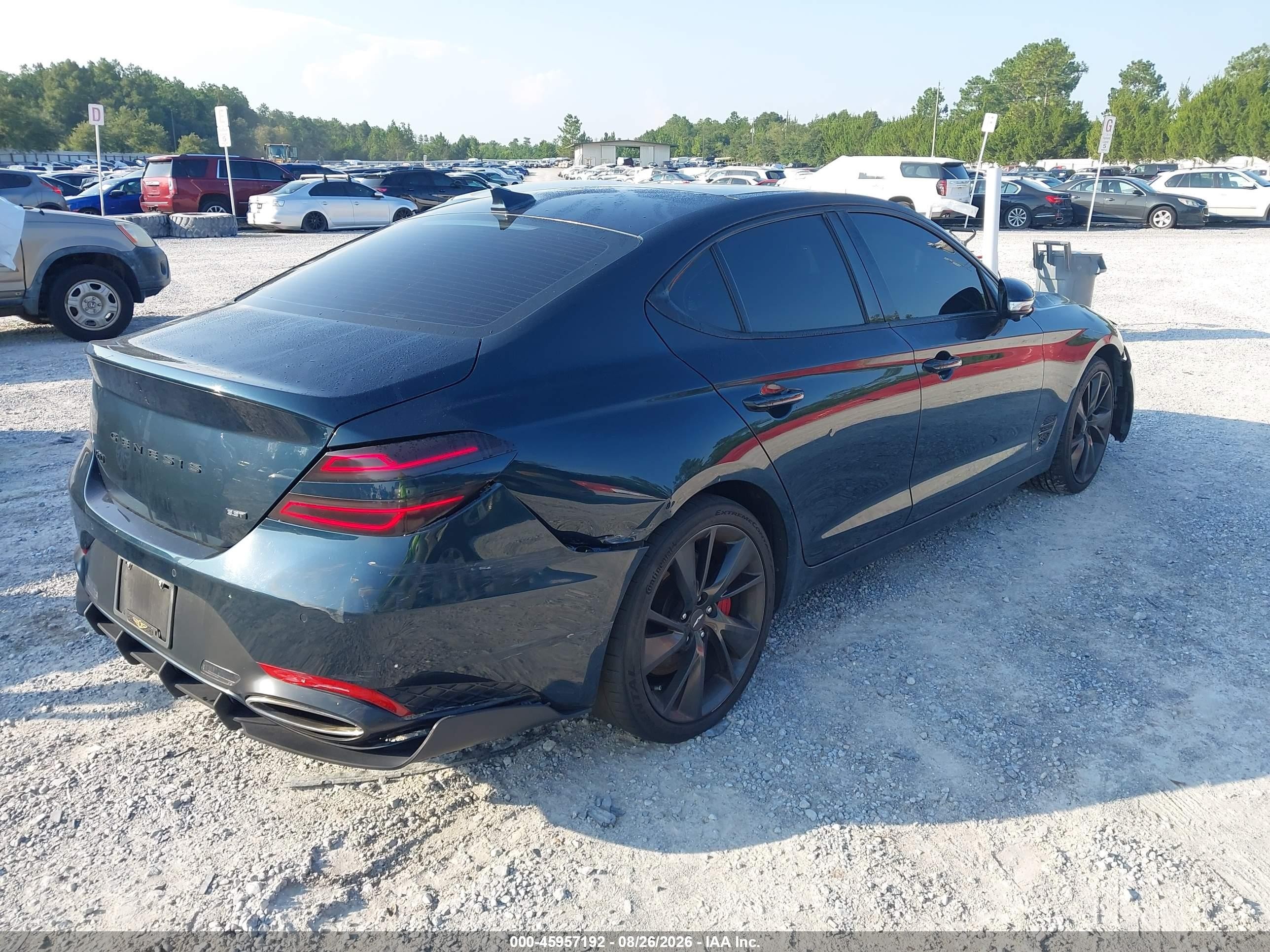 2022 Genesis G70 3.3t Rwd Teal vin: KMTG54TE6NU096264