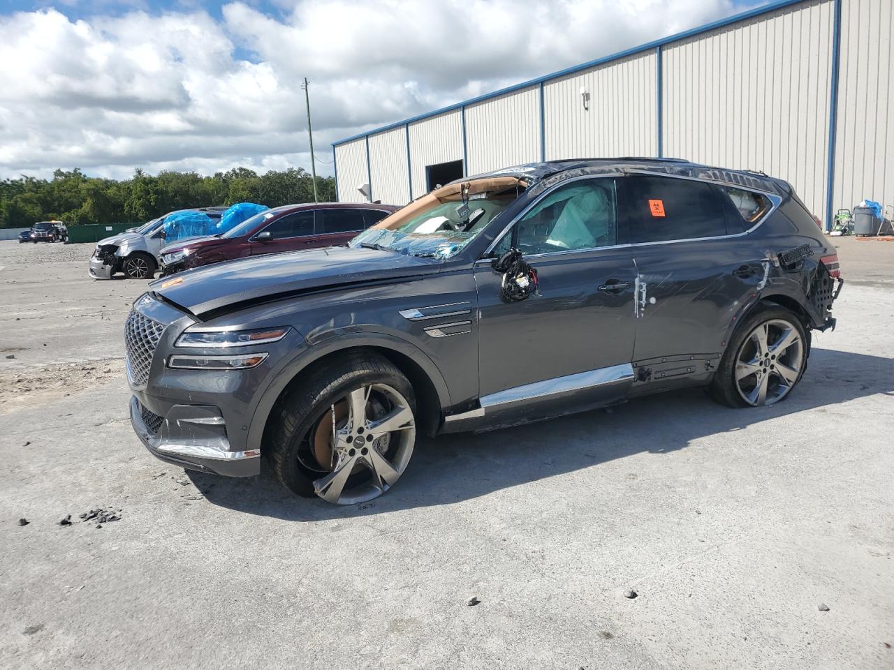 2023 Genesis Gv80 Base Gray vin: KMUHBDSB0PU110128