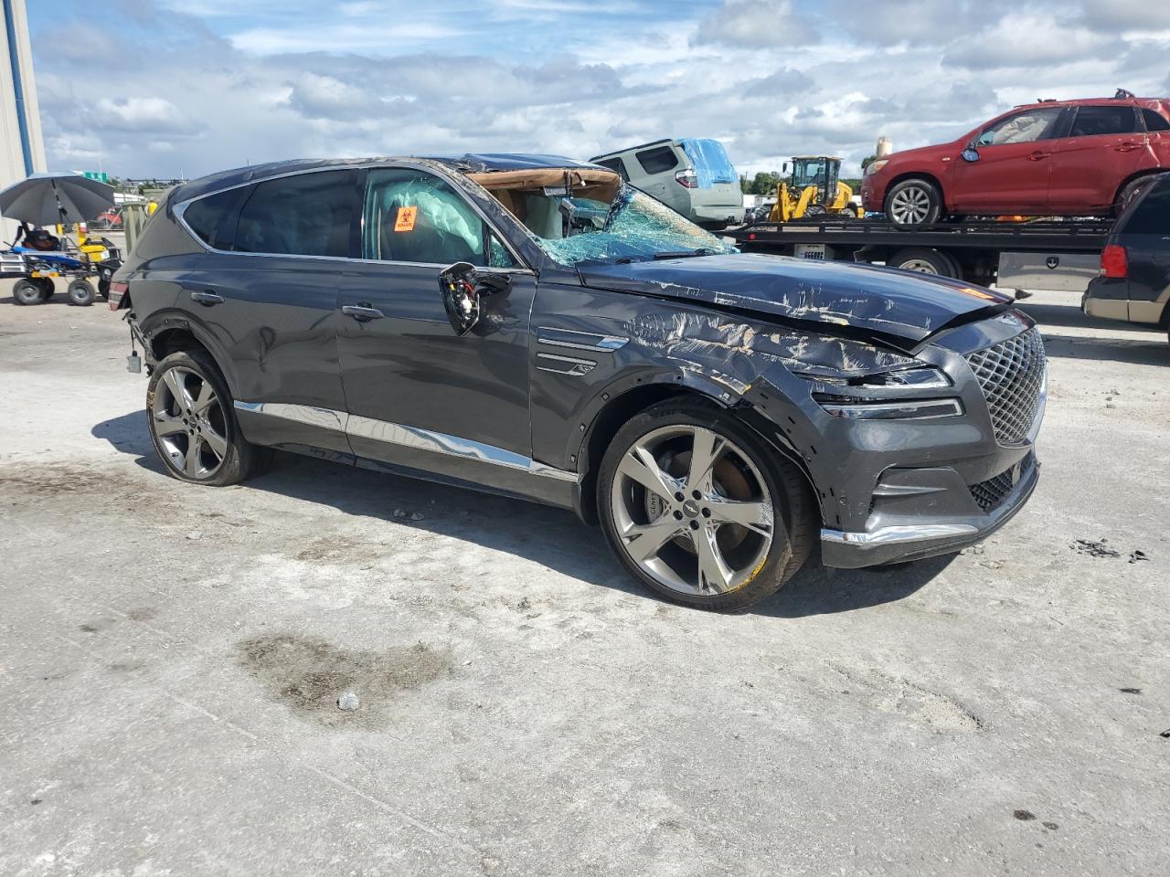 2023 Genesis Gv80 Base Gray vin: KMUHBDSB0PU110128