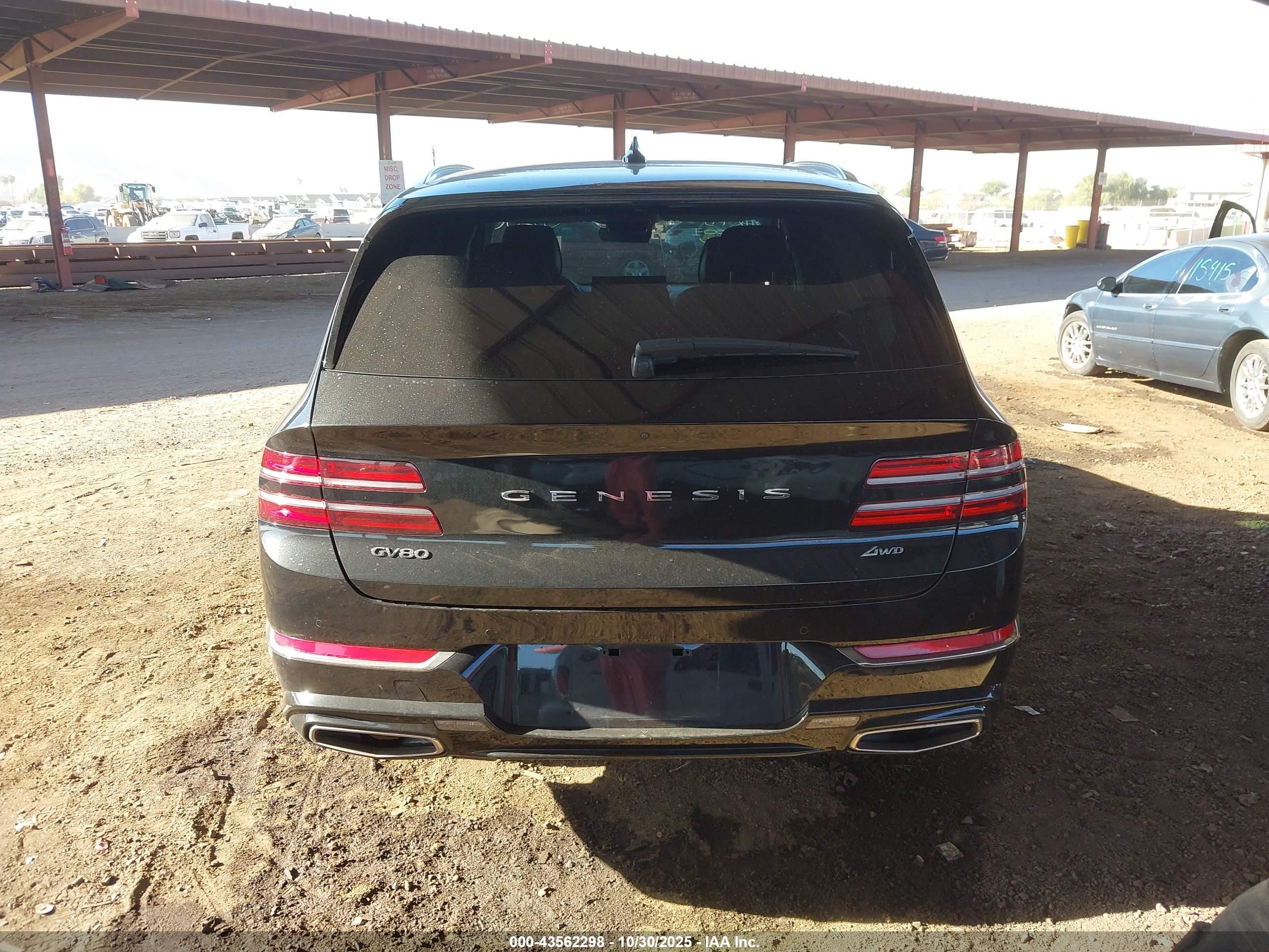 2023 Genesis Gv80 2.5t Awd Black vin: KMUHBDSB2PU119512