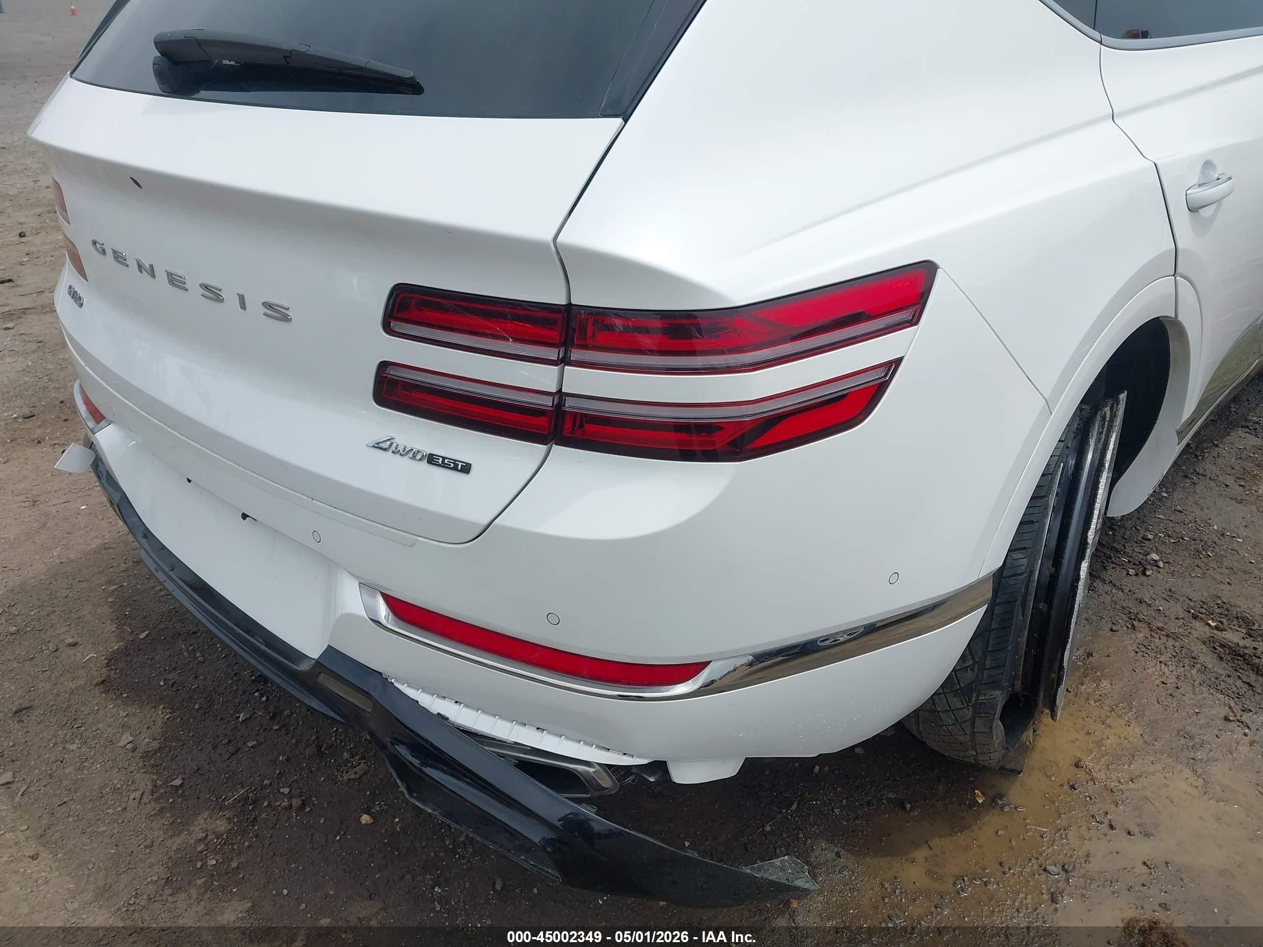 2022 Genesis Gv80 3.5t Awd White vin: KMUHCESC0NU101230