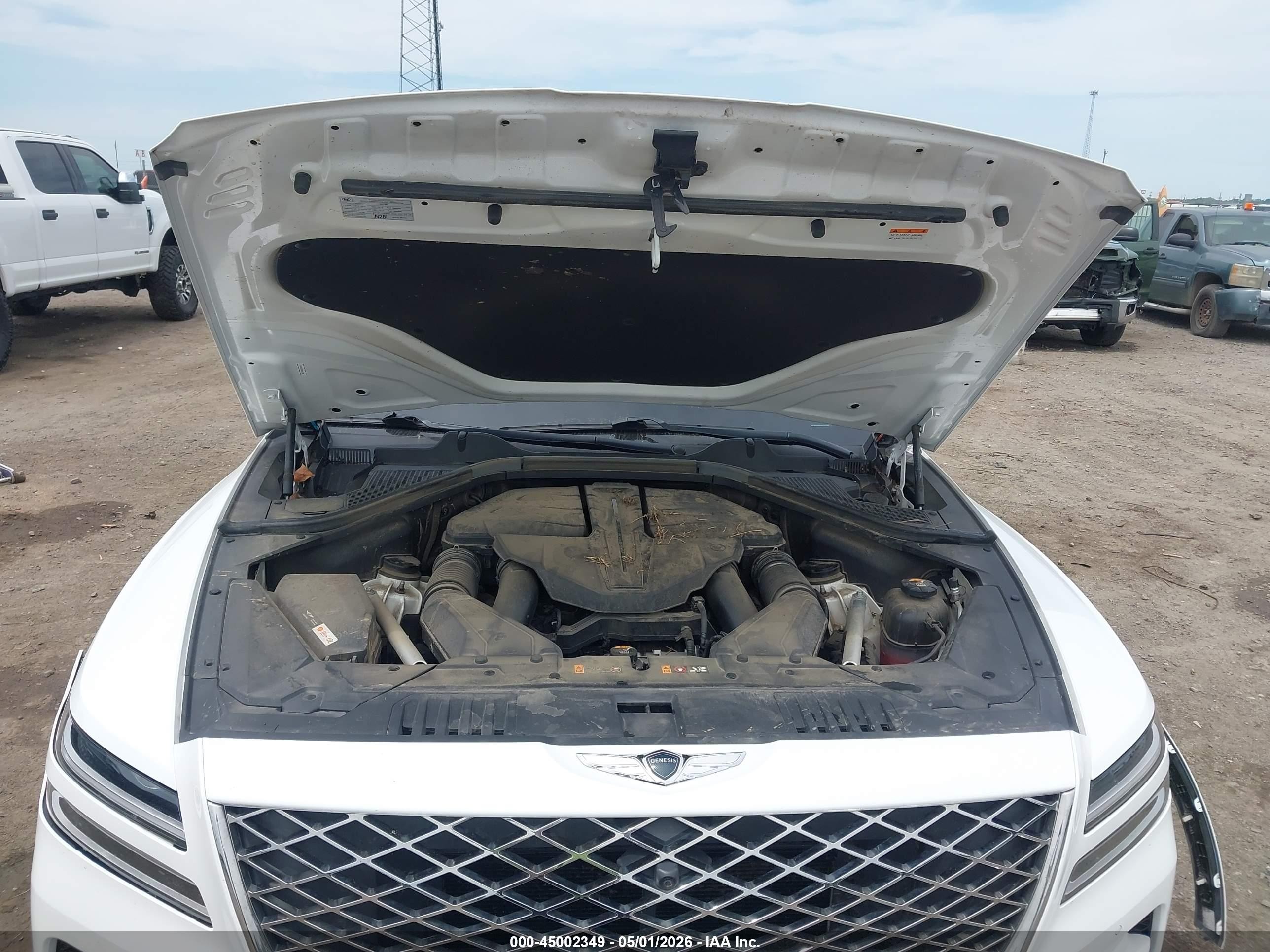 2022 Genesis Gv80 3.5t Awd White vin: KMUHCESC0NU101230