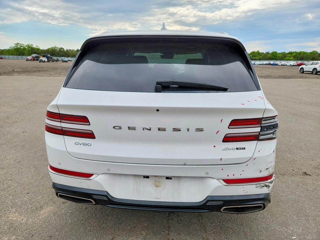 2022 Genesis Gv80 3.5t White vin: KMUHCESC3NU082317