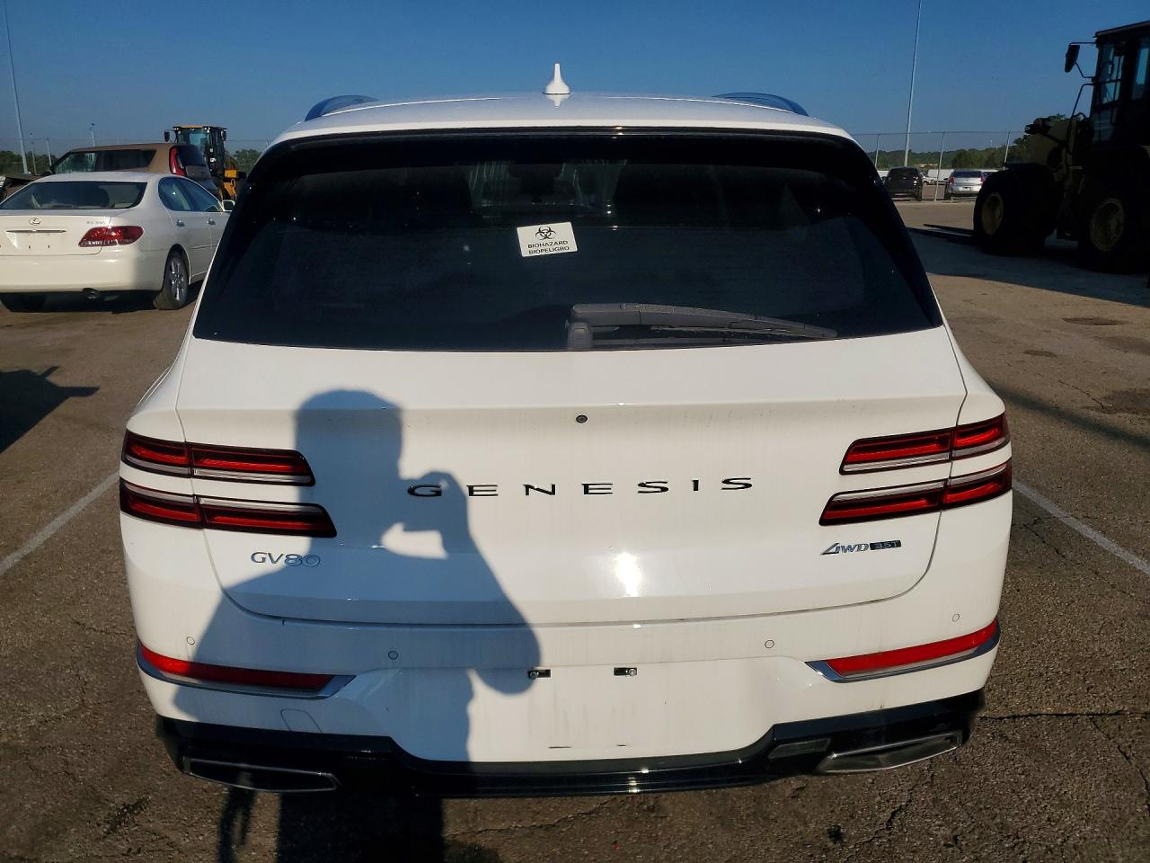 2021 Genesis Gv80 3.5t Advanced+ White vin: KMUHCESC7MU064563