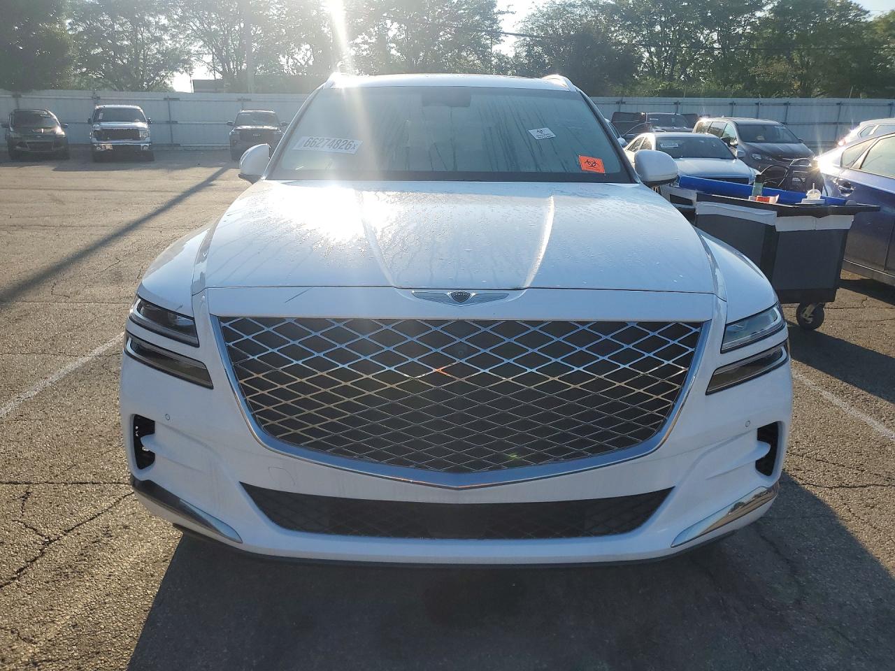 2021 Genesis Gv80 3.5t Advanced+ White vin: KMUHCESC7MU064563