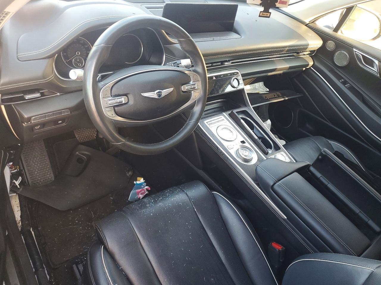 2021 Genesis Gv80 3.5t Advanced+ White vin: KMUHCESC7MU064563