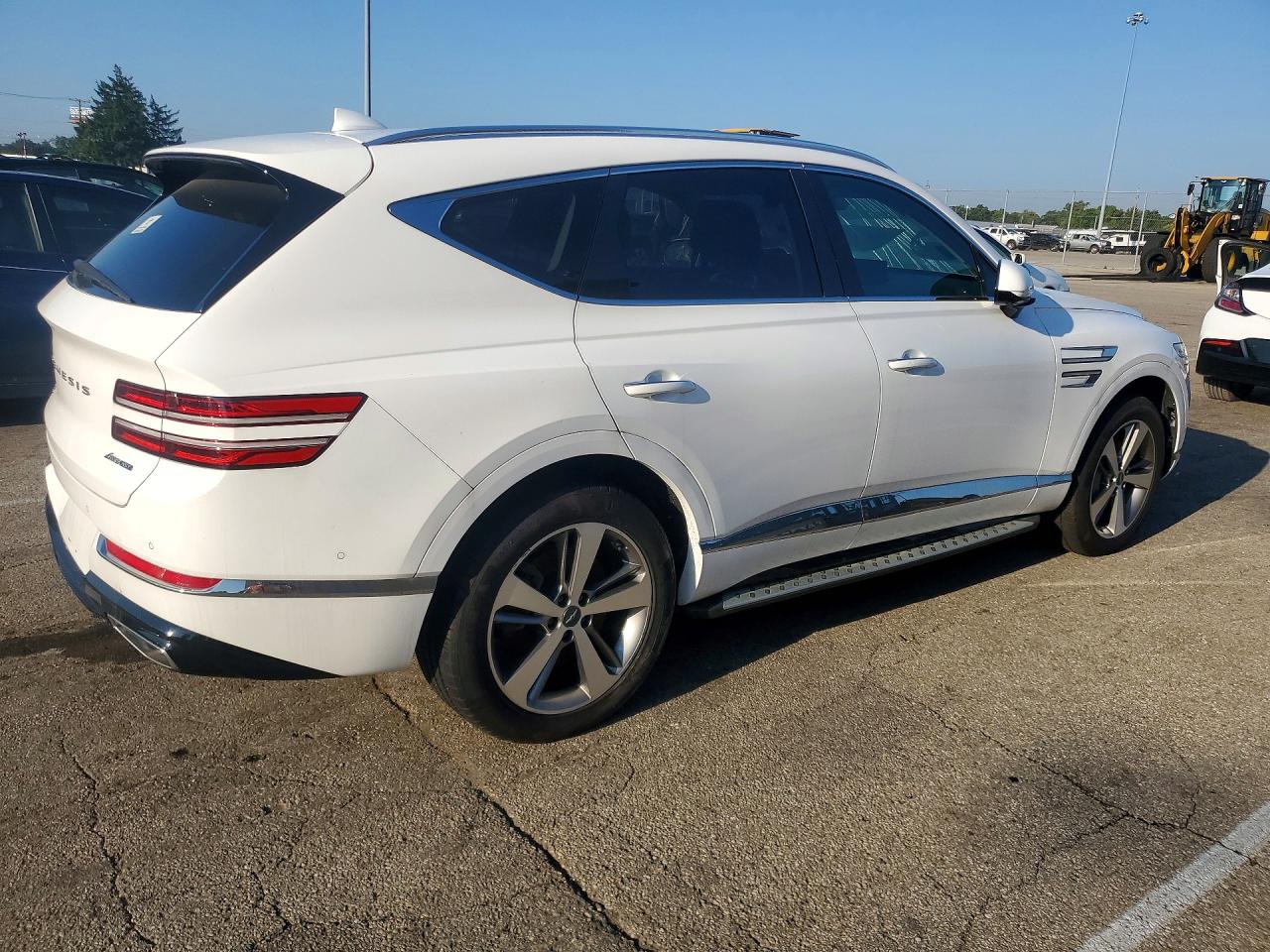 2021 Genesis Gv80 3.5t Advanced+ White vin: KMUHCESC7MU064563