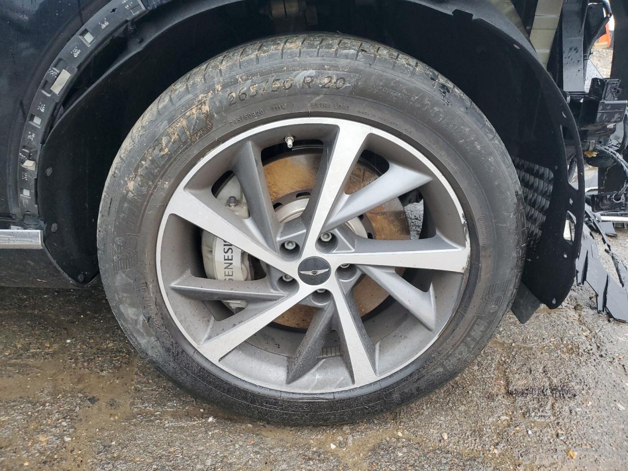 2025 Genesis Gv80 Advanced Black vin: KMUHDESC5SU219685 Damage: Right Front Wheel, Curb Rash, 5 To 6 Inches