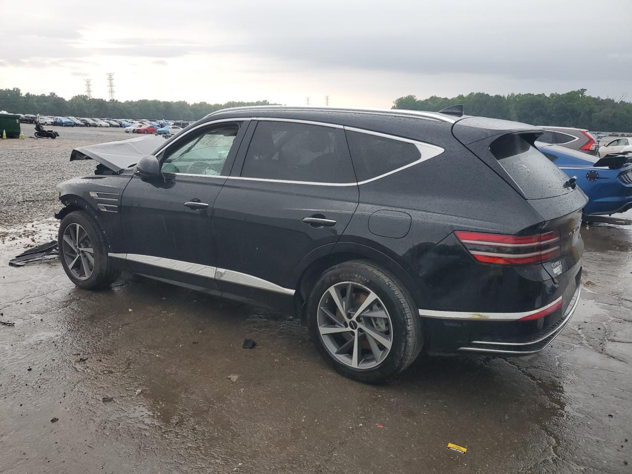 2025 Genesis Gv80 Advanced Black vin: KMUHDESC5SU219685 Damage: Left Rear Wheel, Curb Rash, 4 To 5 Inches