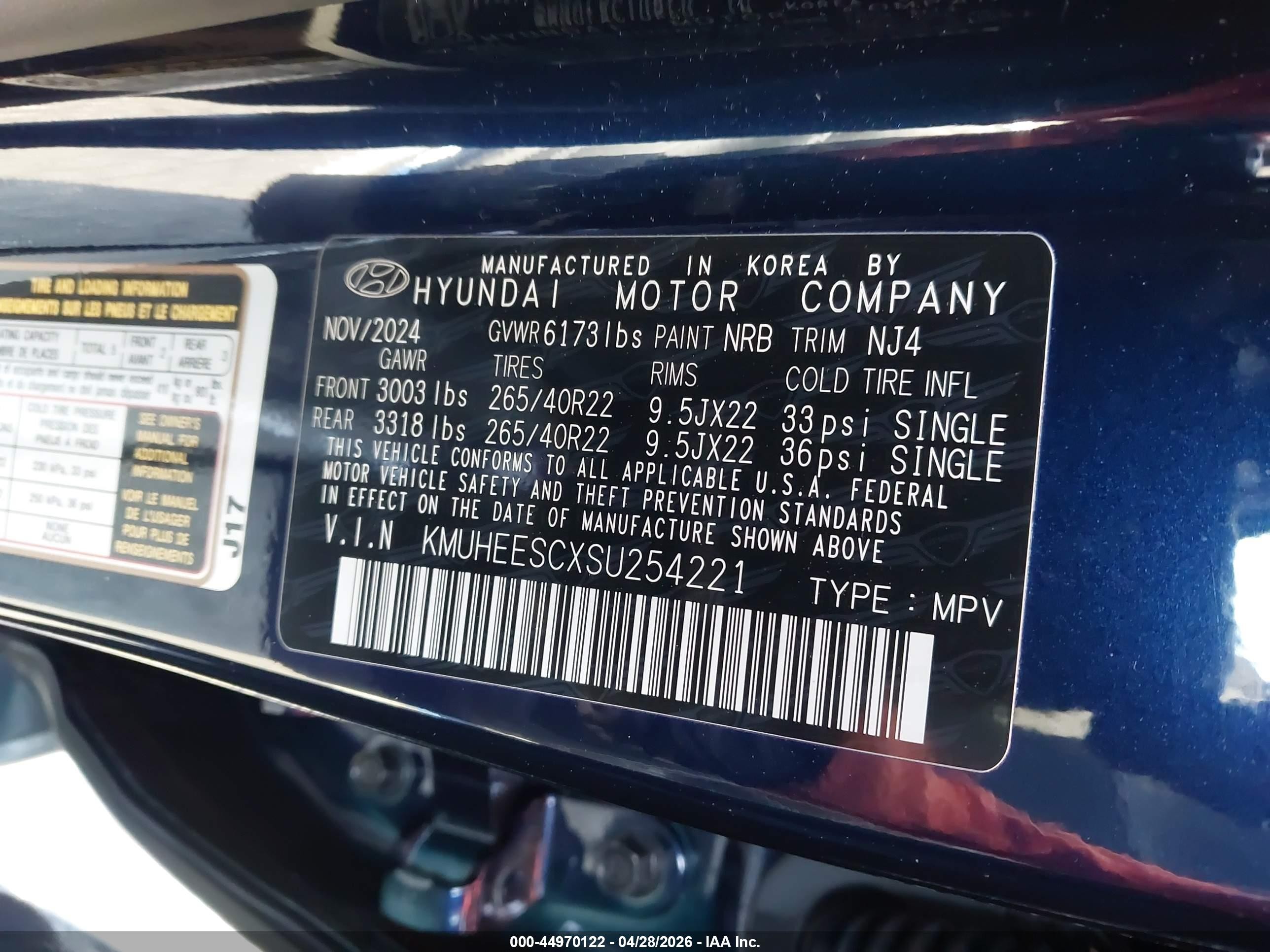 2025 Genesis Gv80 3.5t Prestige Awd Dark Blue vin: KMUHEESCXSU254221