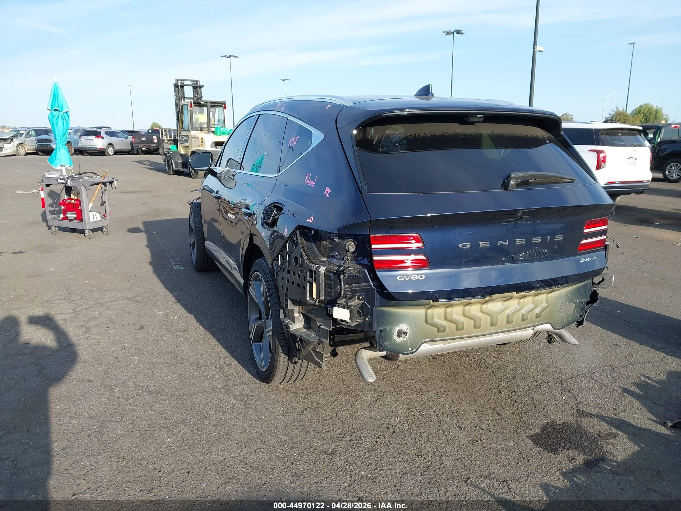 2025 Genesis Gv80 3.5t Prestige Awd Dark Blue vin: KMUHEESCXSU254221