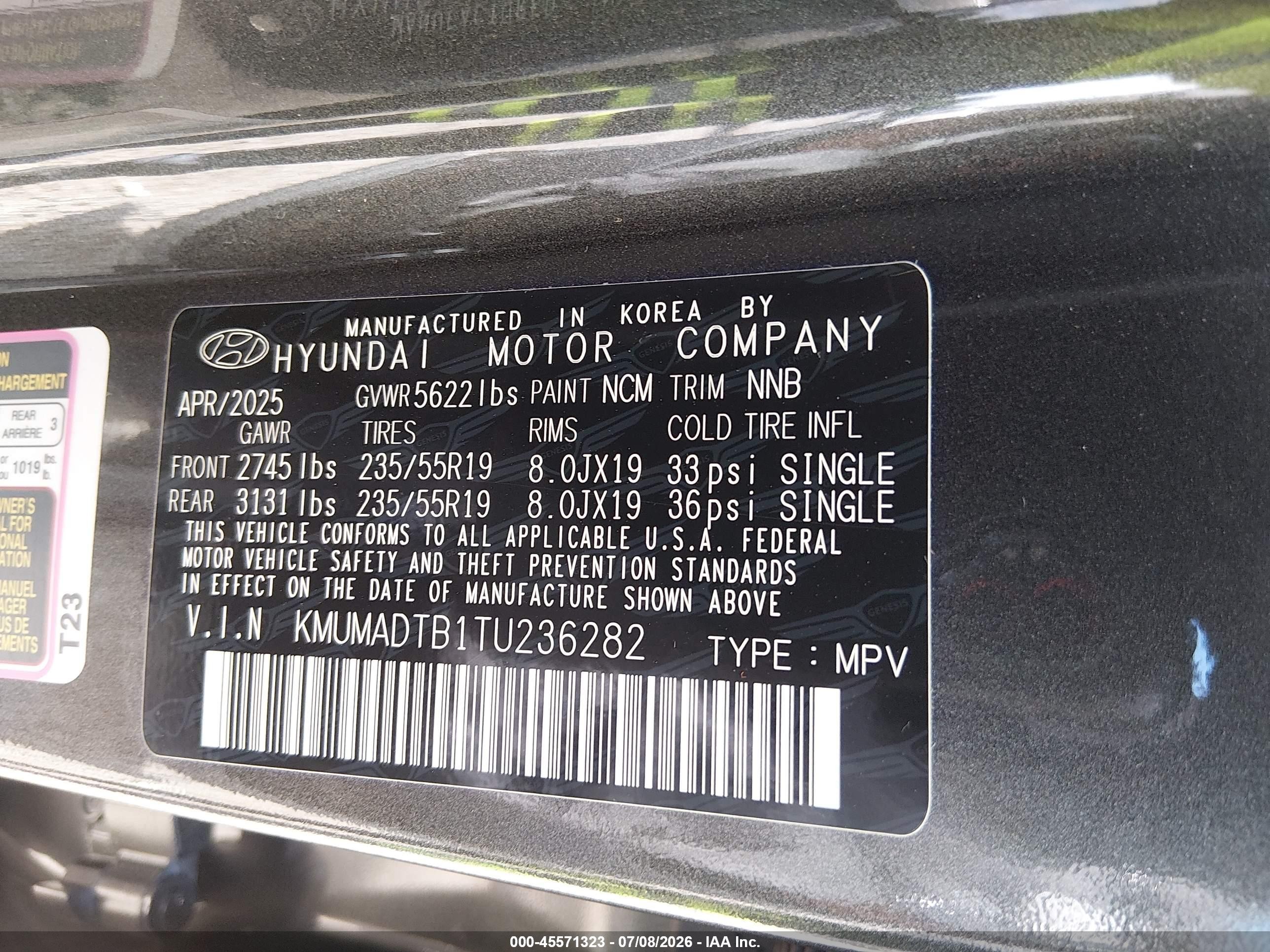 2026 Genesis Gv70 2.5t Select Gray vin: KMUMADTB1TU236282