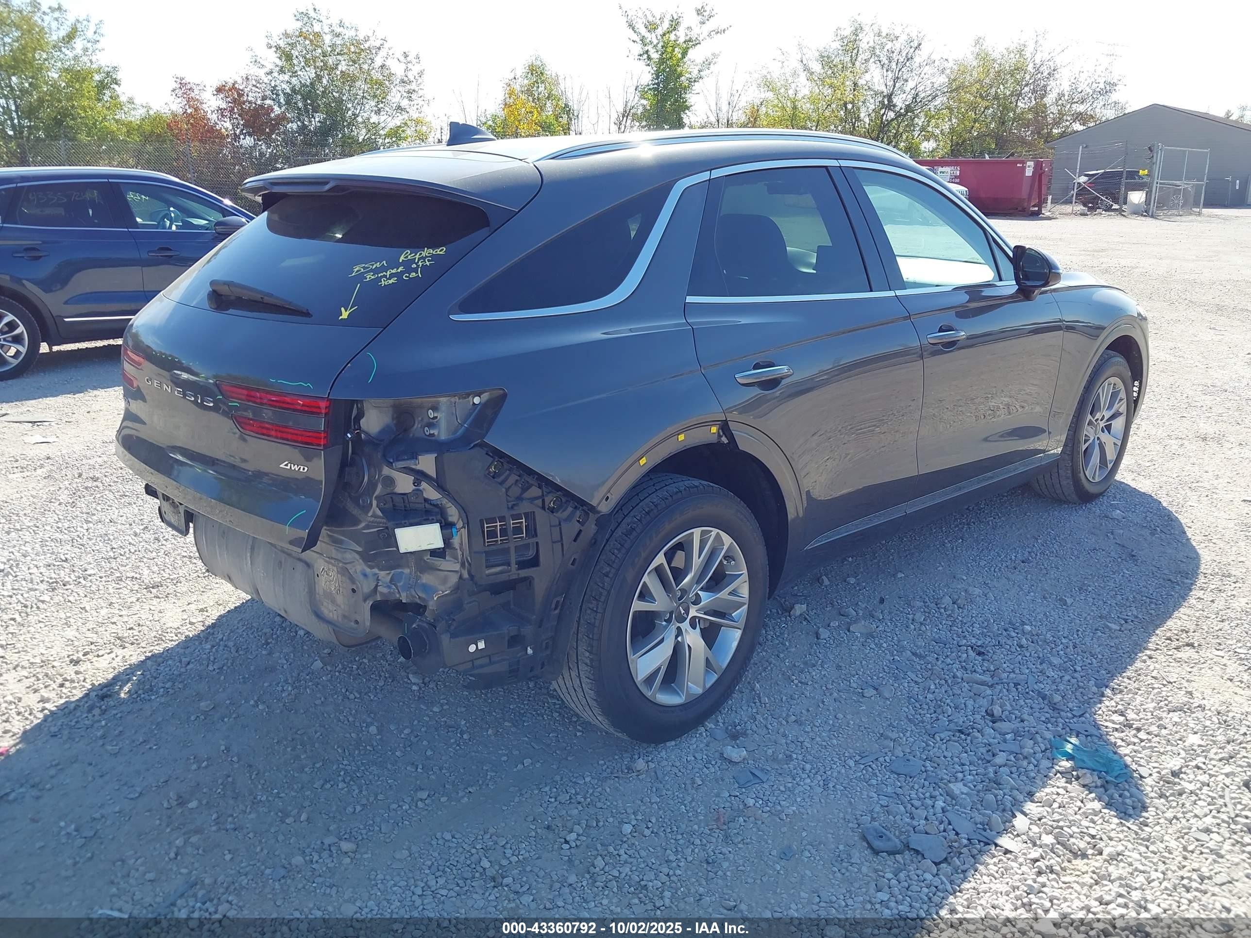 2022 Genesis Gv70 2.5t Awd Gray vin: KMUMADTB4NU042302