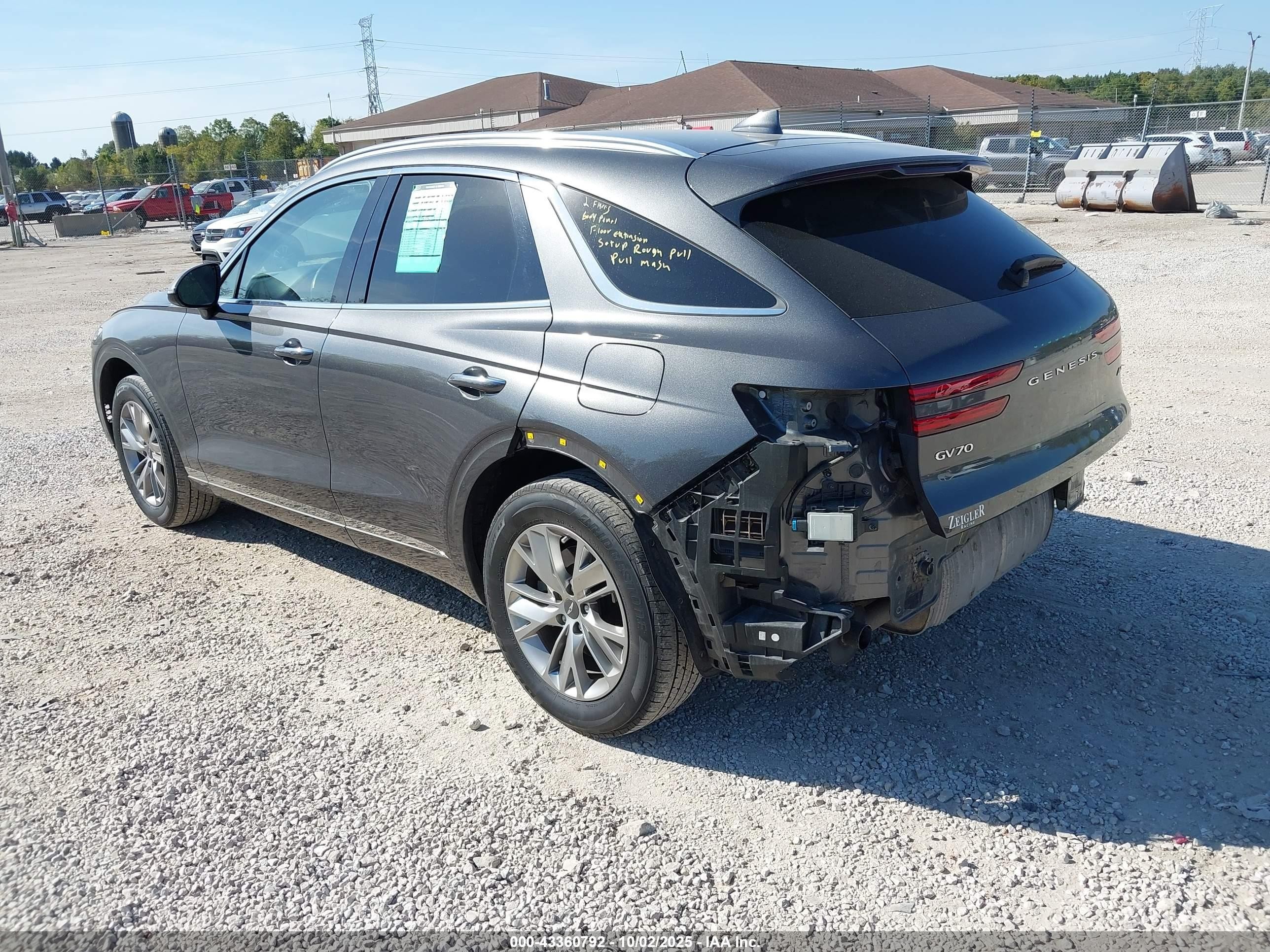 2022 Genesis Gv70 2.5t Awd Gray vin: KMUMADTB4NU042302