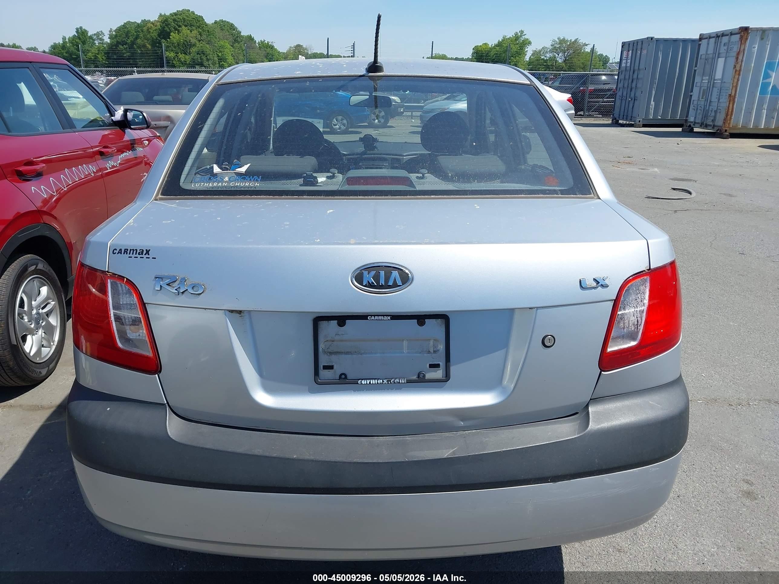 2009 Kia Rio Lx/sx Silver vin: KNADE223996553372