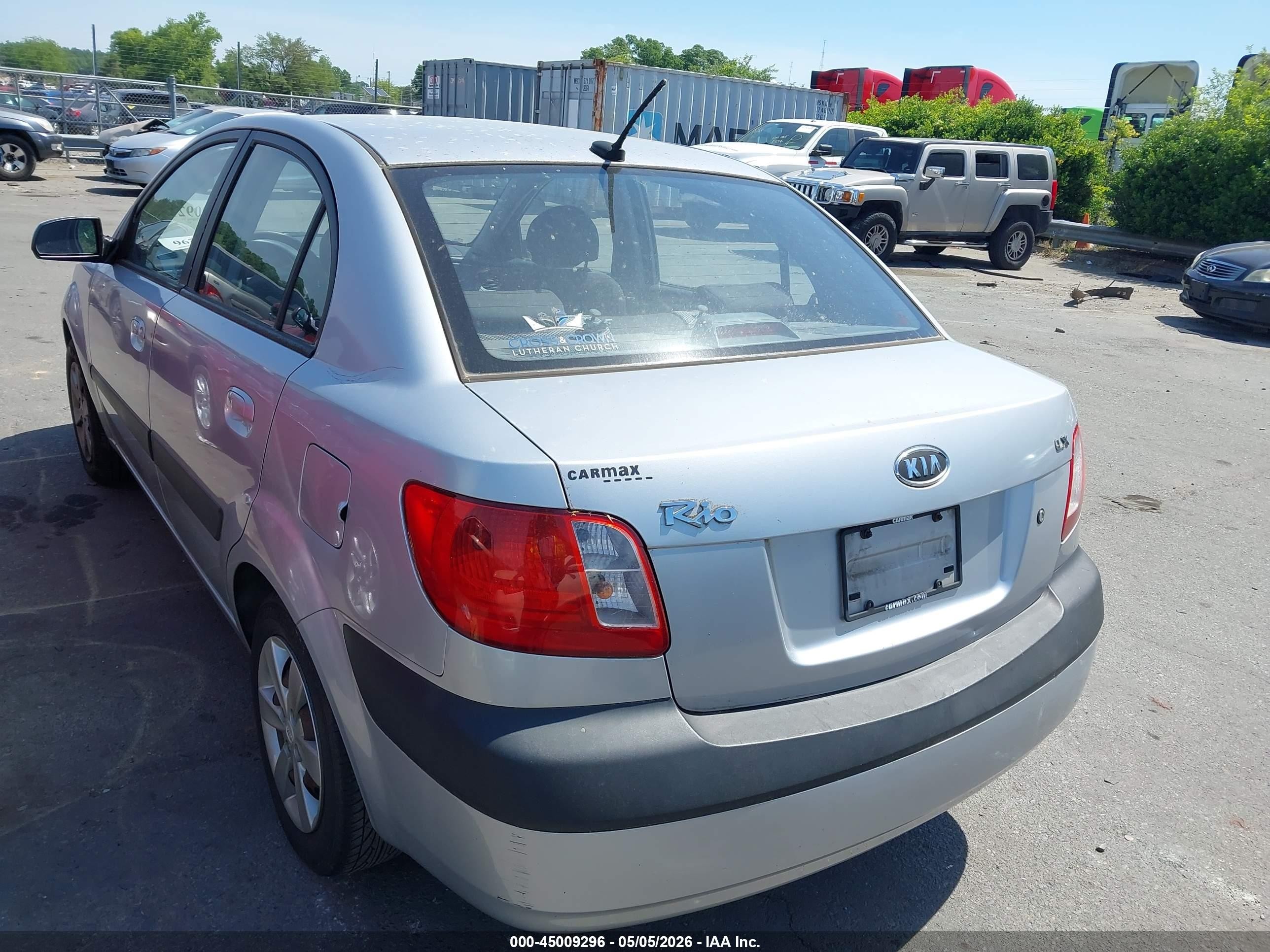 2009 Kia Rio Lx/sx Silver vin: KNADE223996553372