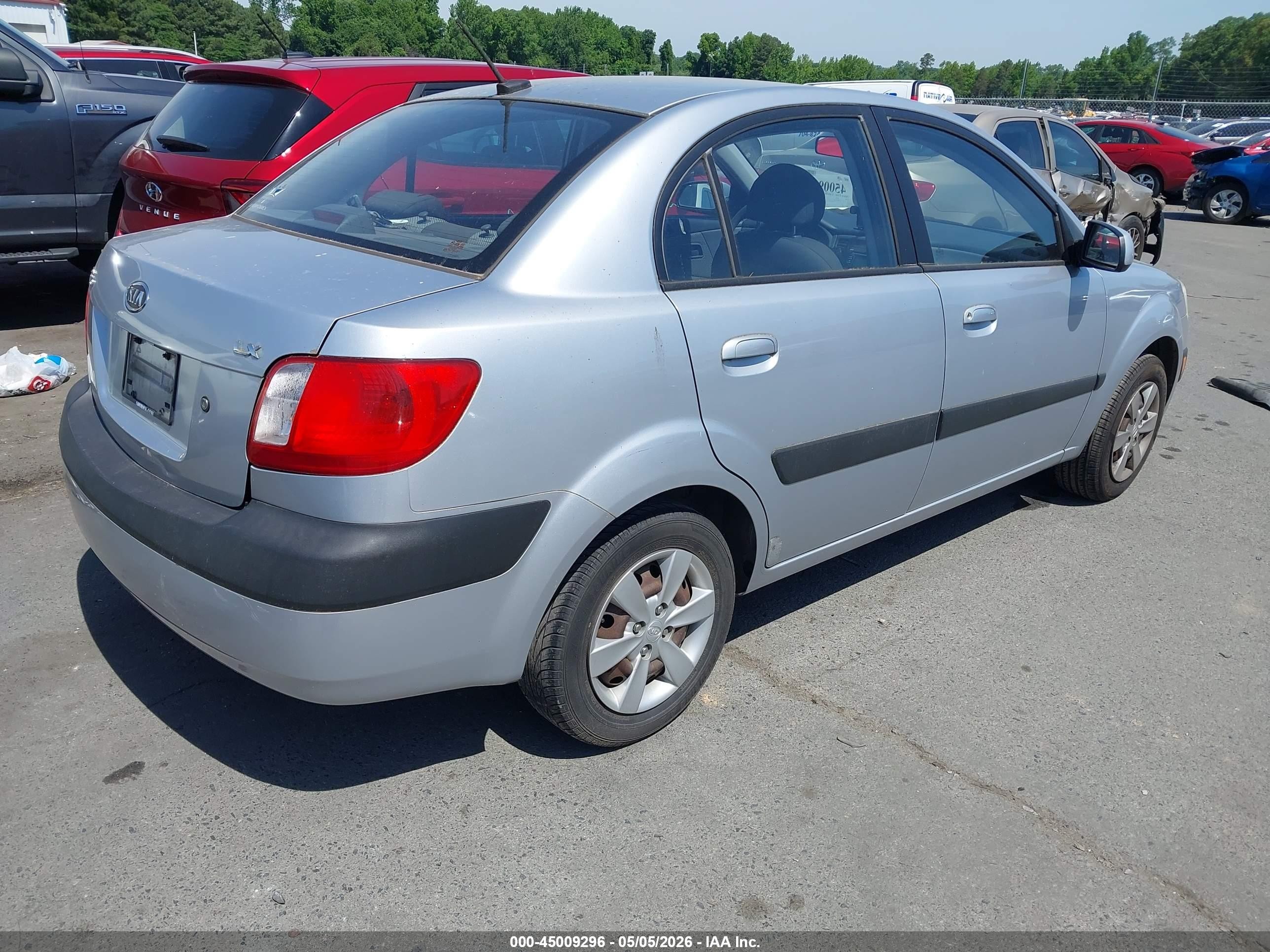 2009 Kia Rio Lx/sx Silver vin: KNADE223996553372