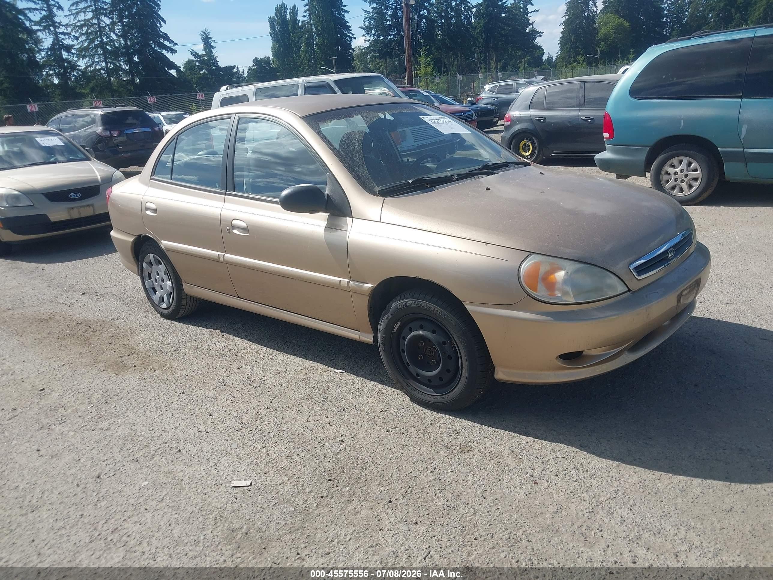 2002 Kia Rio   Gold vin: KNADC123226146435