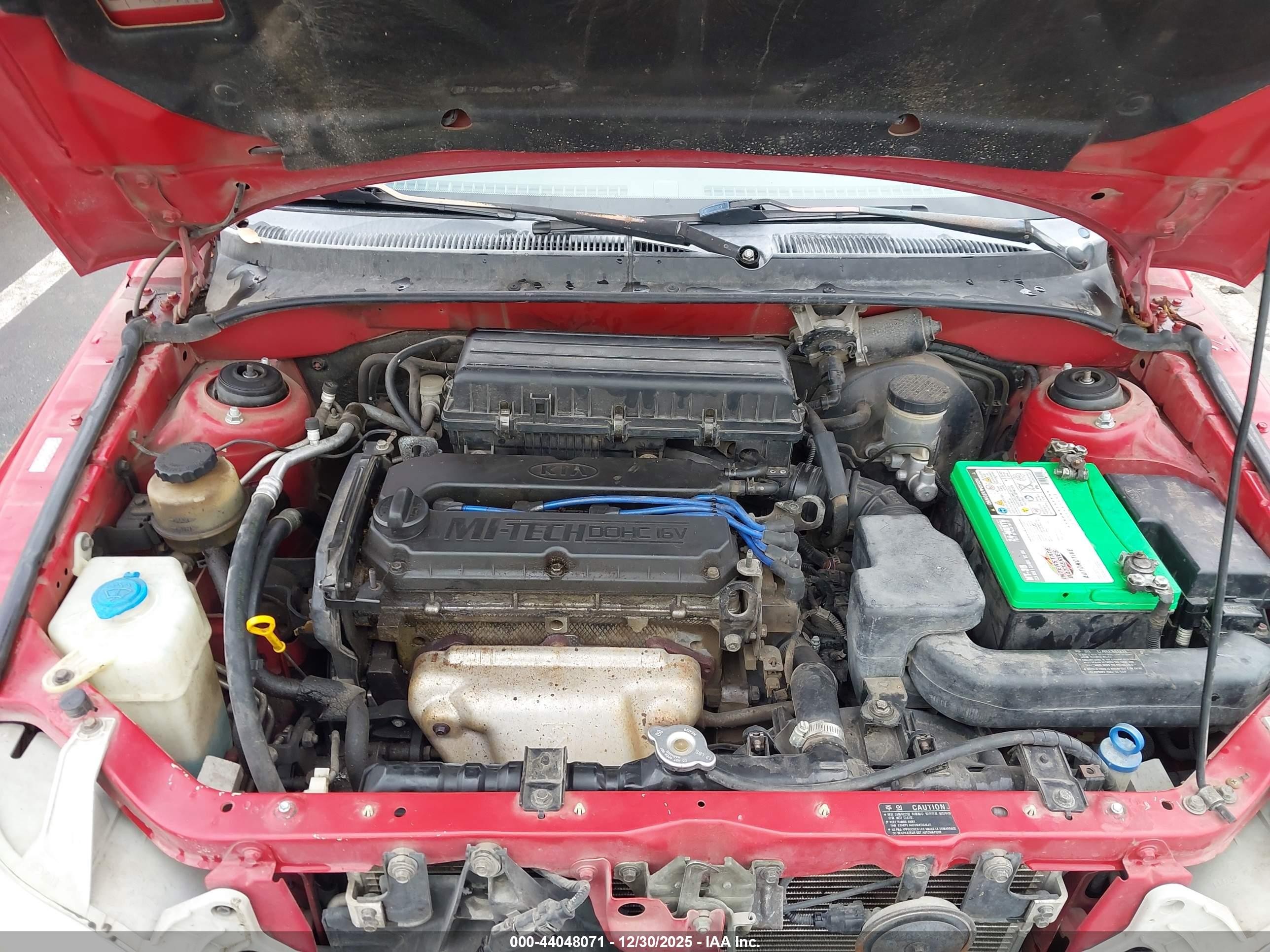 2002 Kia Rio   Red vin: KNADC123226179614