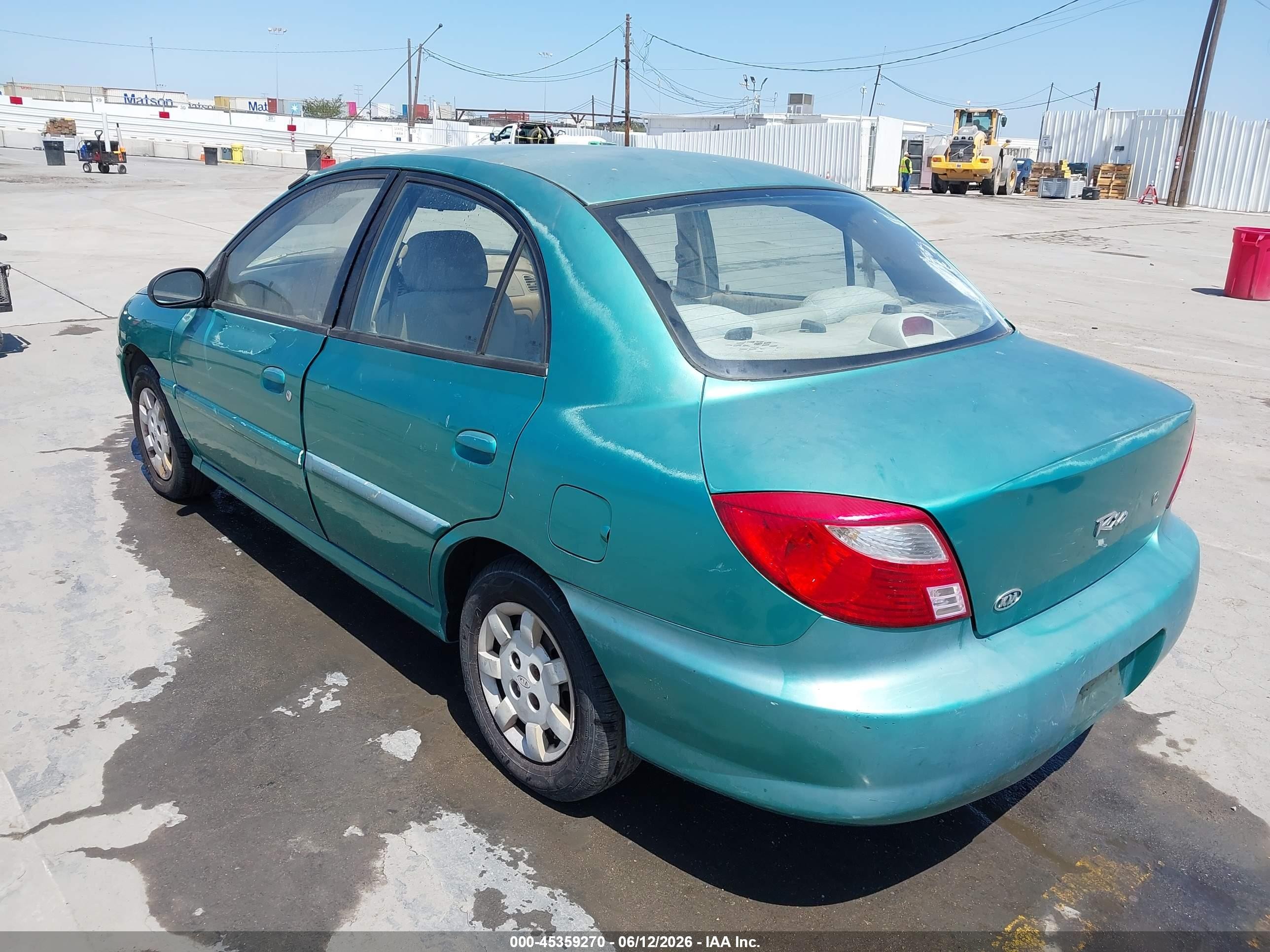 2001 Kia Rio   Green vin: KNADC123316038288