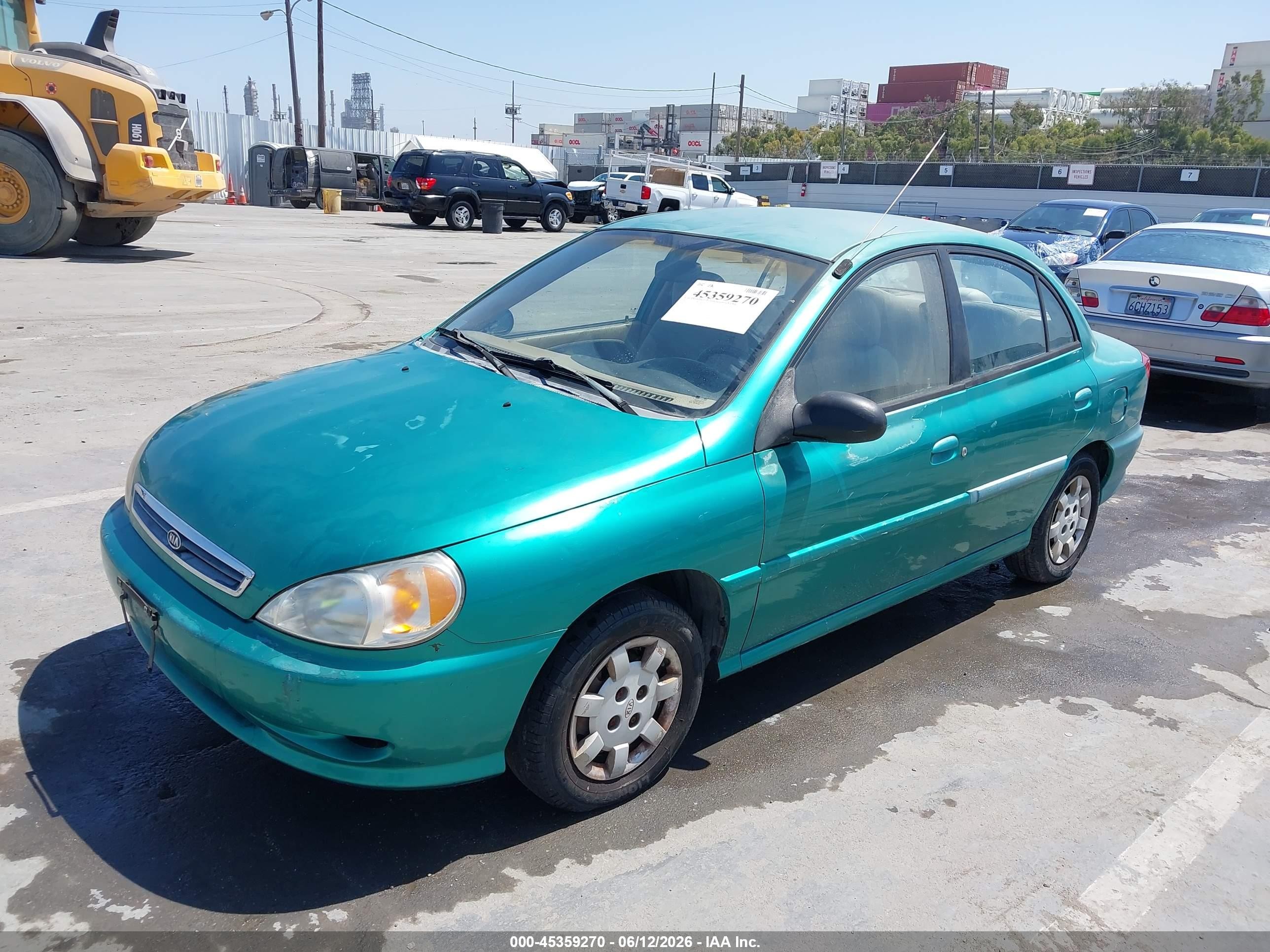 2001 Kia Rio   Green vin: KNADC123316038288