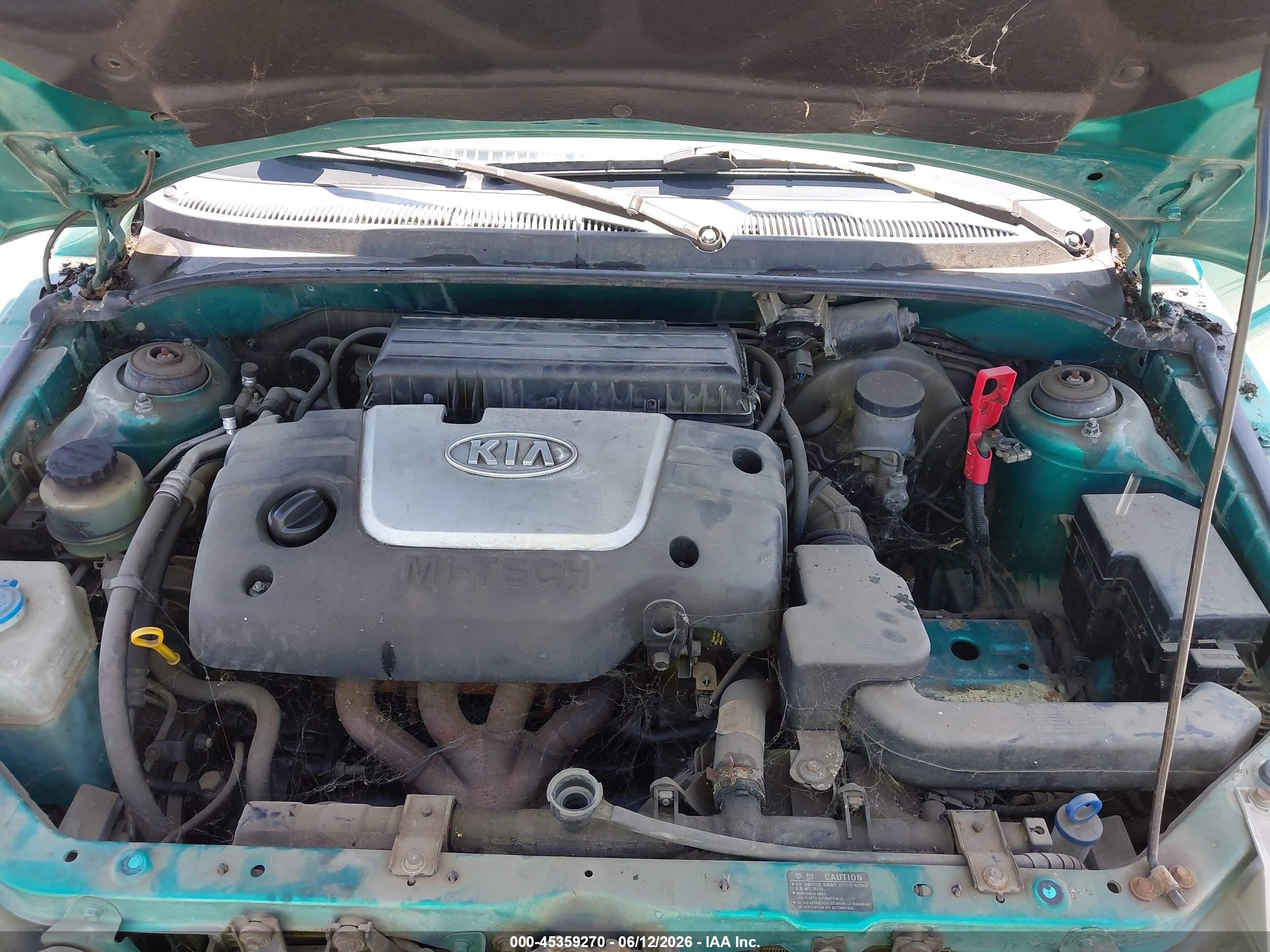 2001 Kia Rio   Green vin: KNADC123316038288
