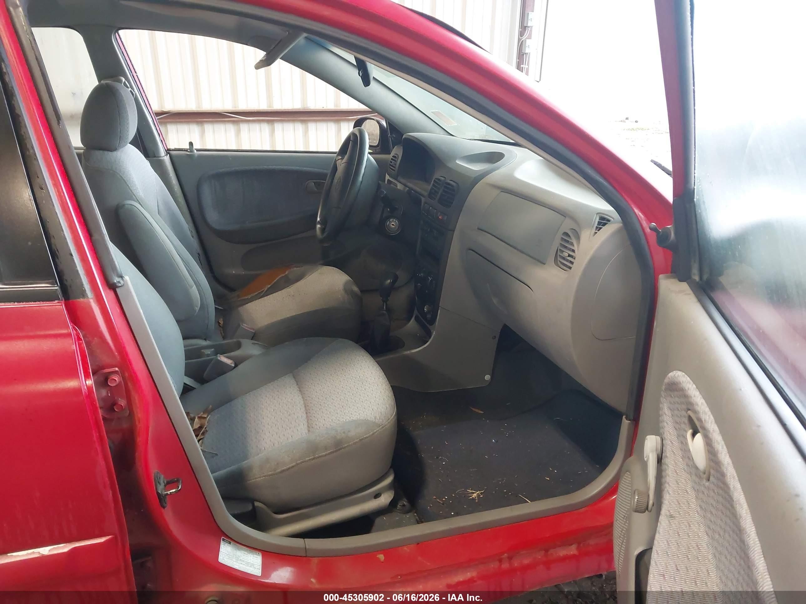 2001 Kia Rio   Red vin: KNADC123316527242