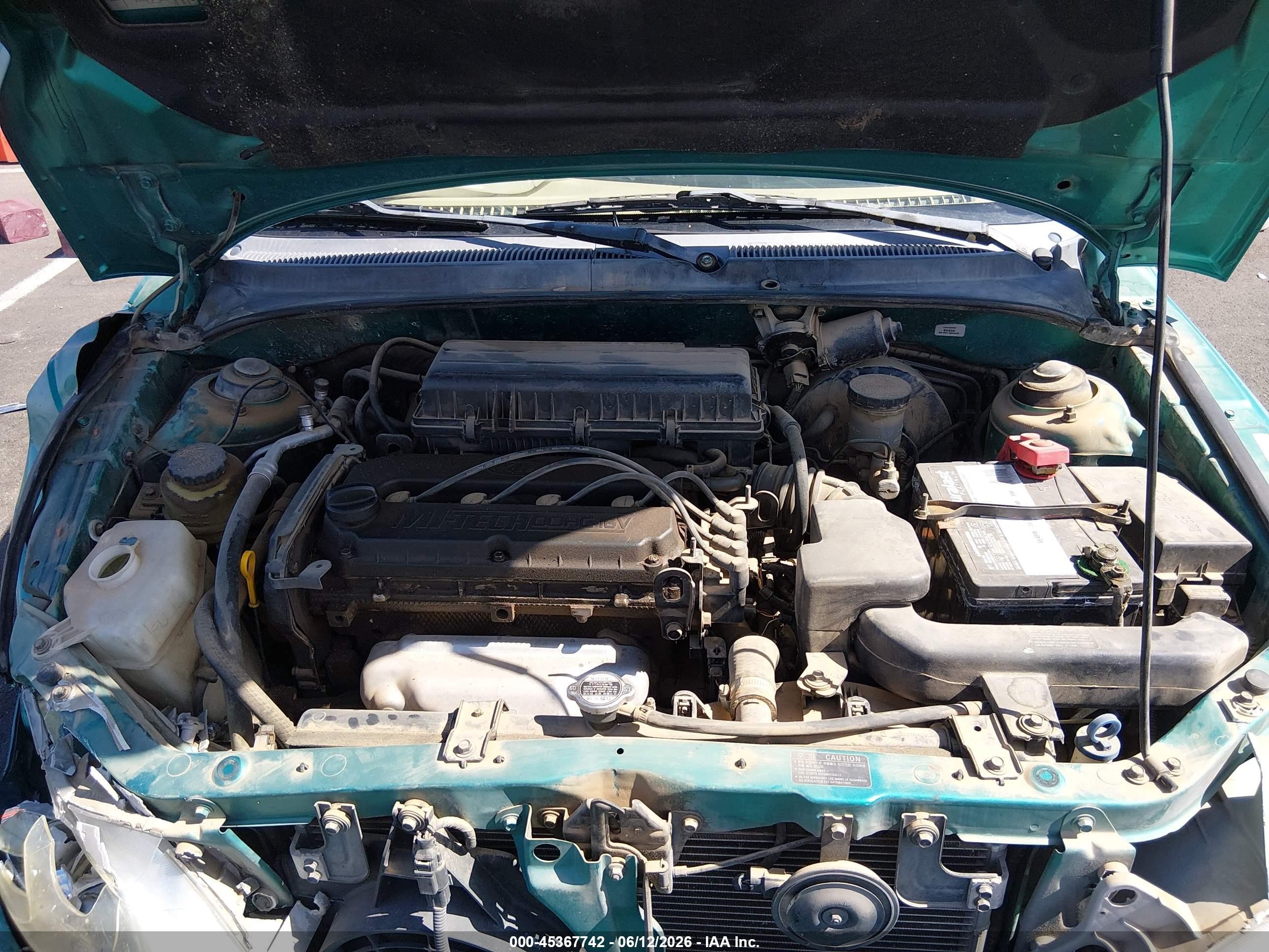 2001 Kia Rio   Green vin: KNADC123516026370