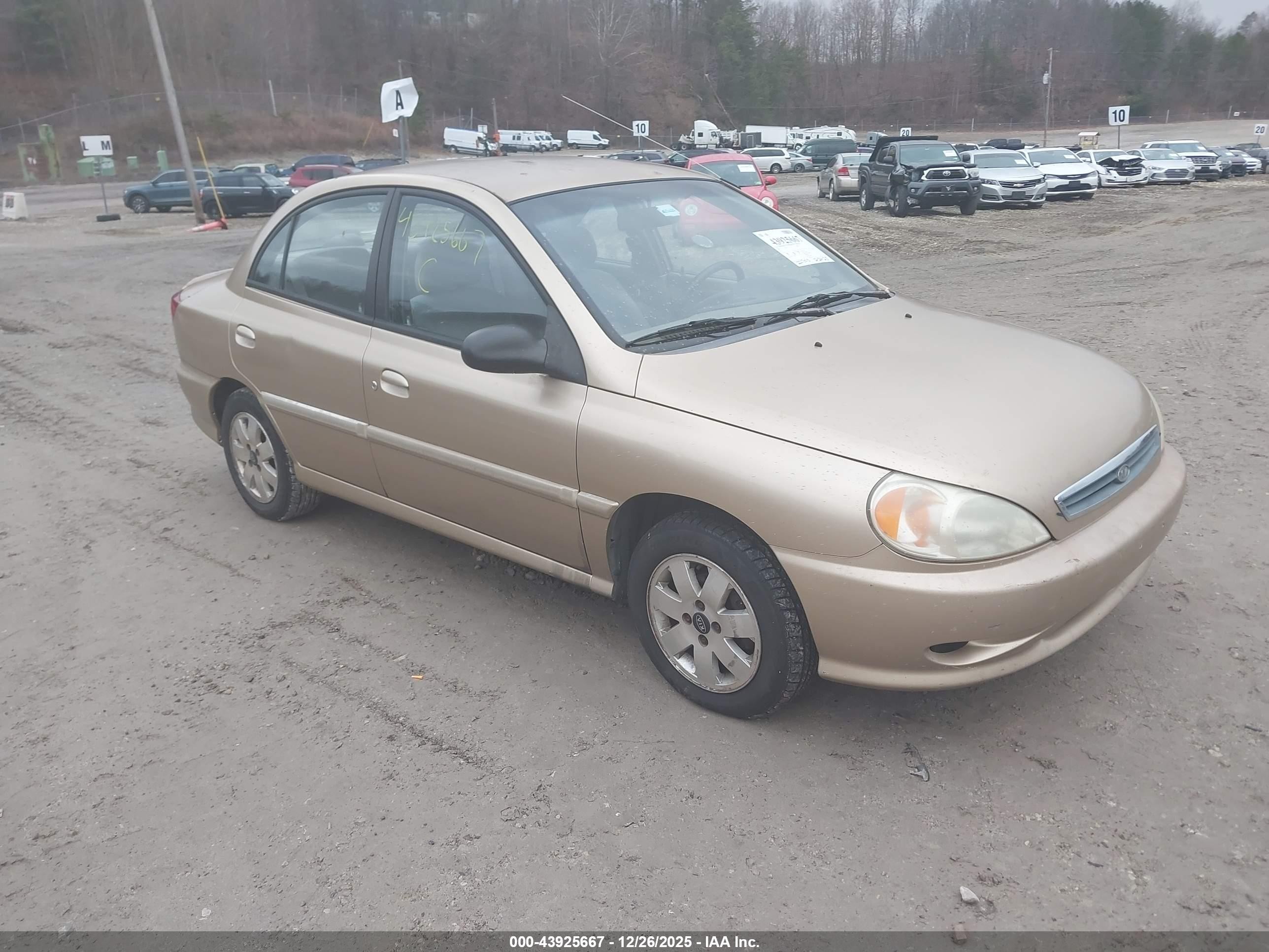 2002 Kia Rio   Gold vin: KNADC123526135493