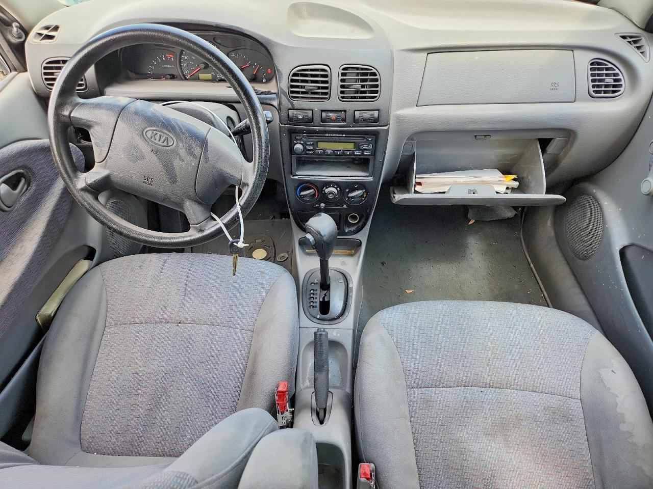 2002 Kia Rio Teal vin: KNADC123626179843