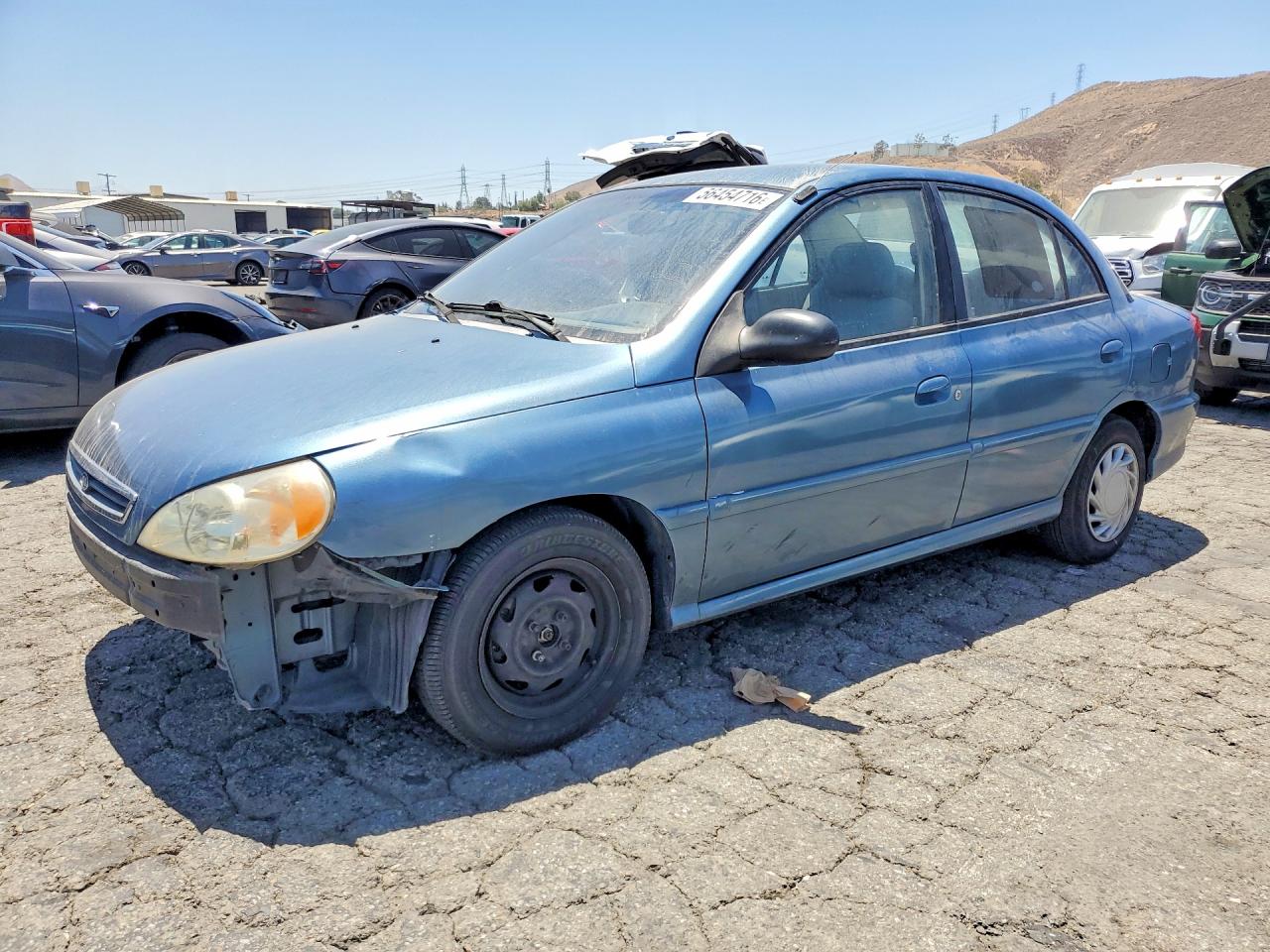 2001 Kia Rio Base Blue vin: KNADC123916050476