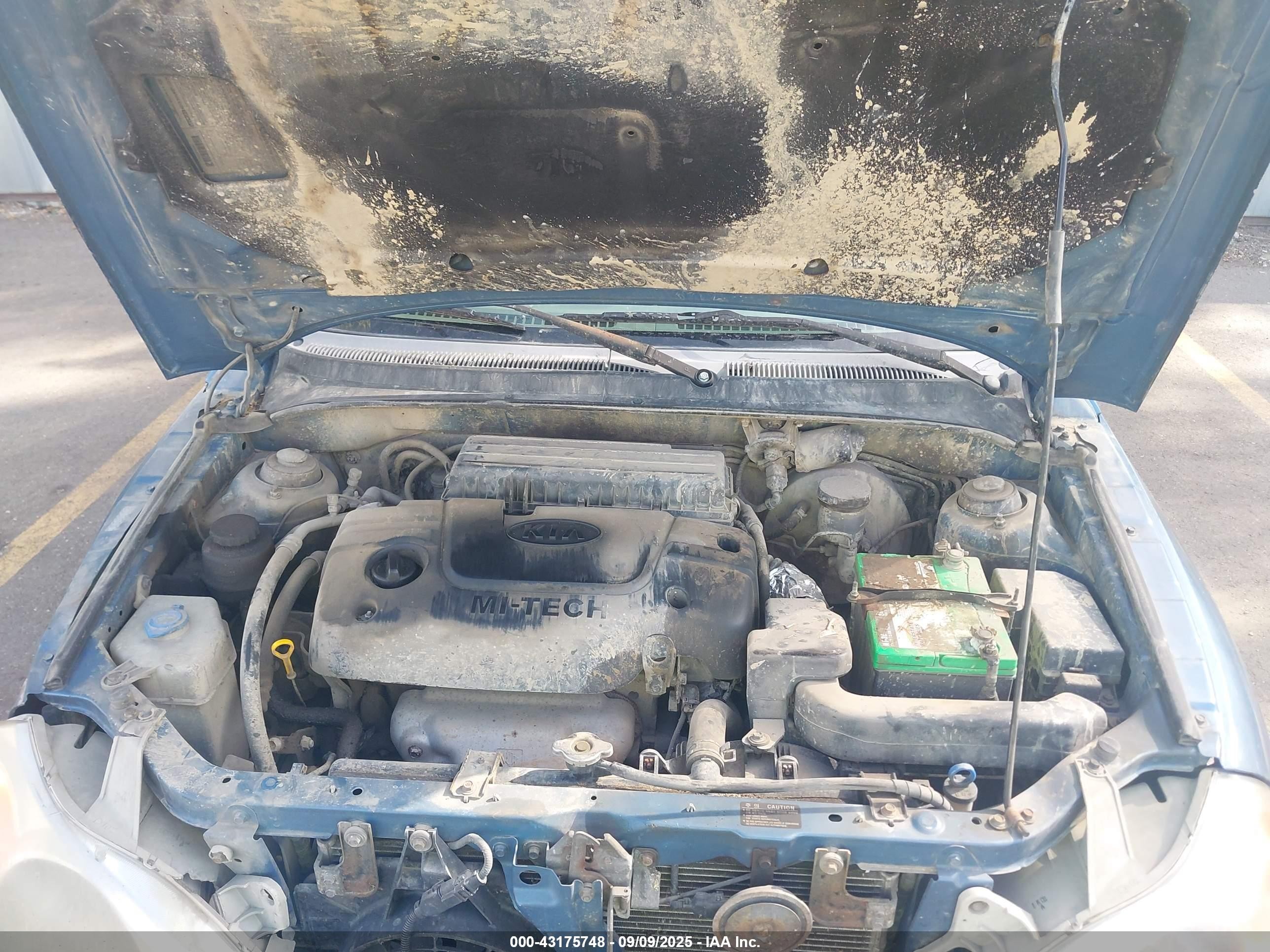 2002 Kia Rio   Blue vin: KNADC123926157156
