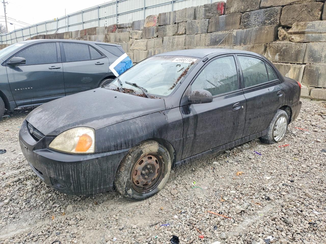 2005 Kia Rio Base Черный vin: KNADC125356399947