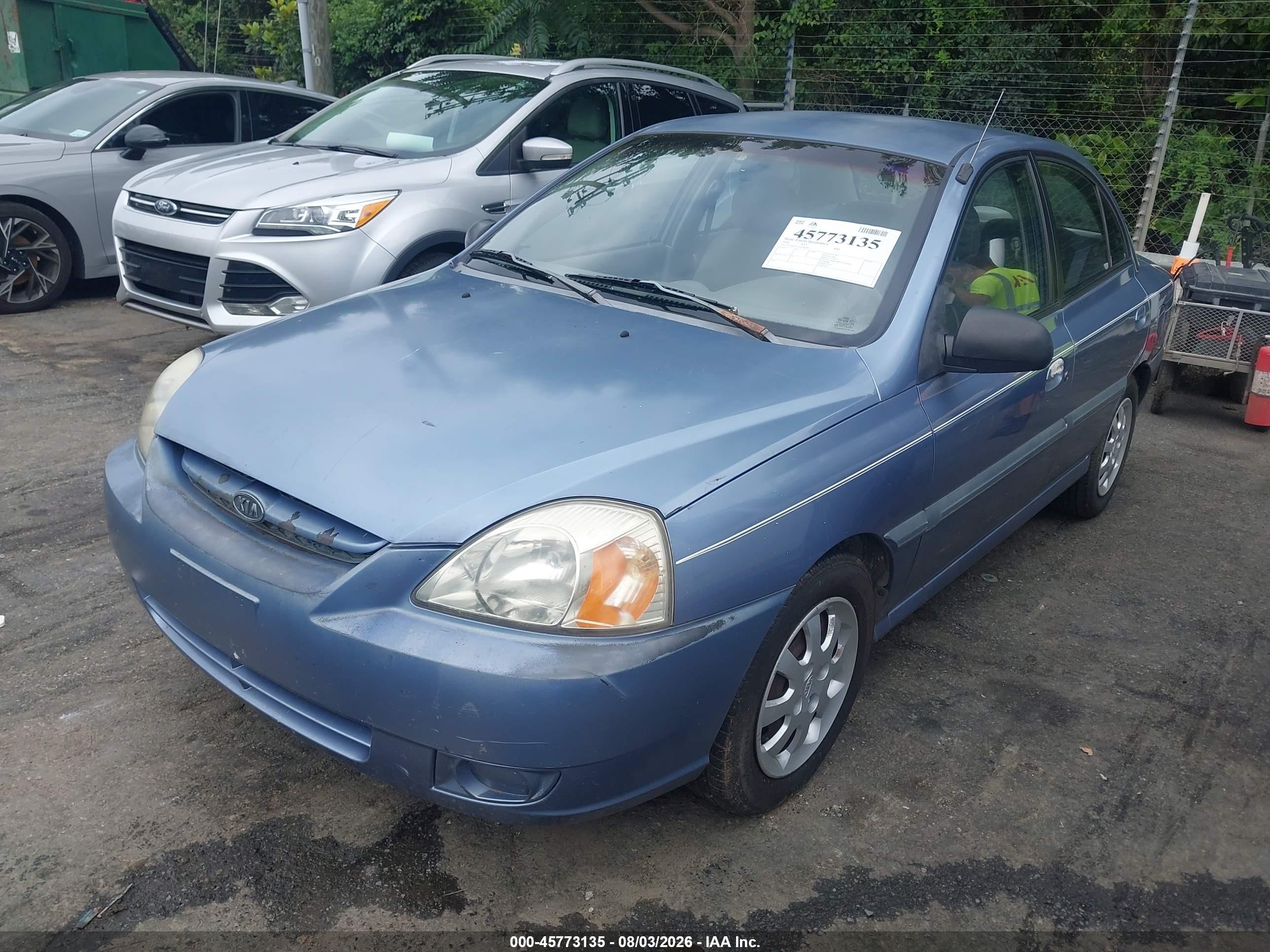 2004 Kia Rio   Blue vin: KNADC125546282885