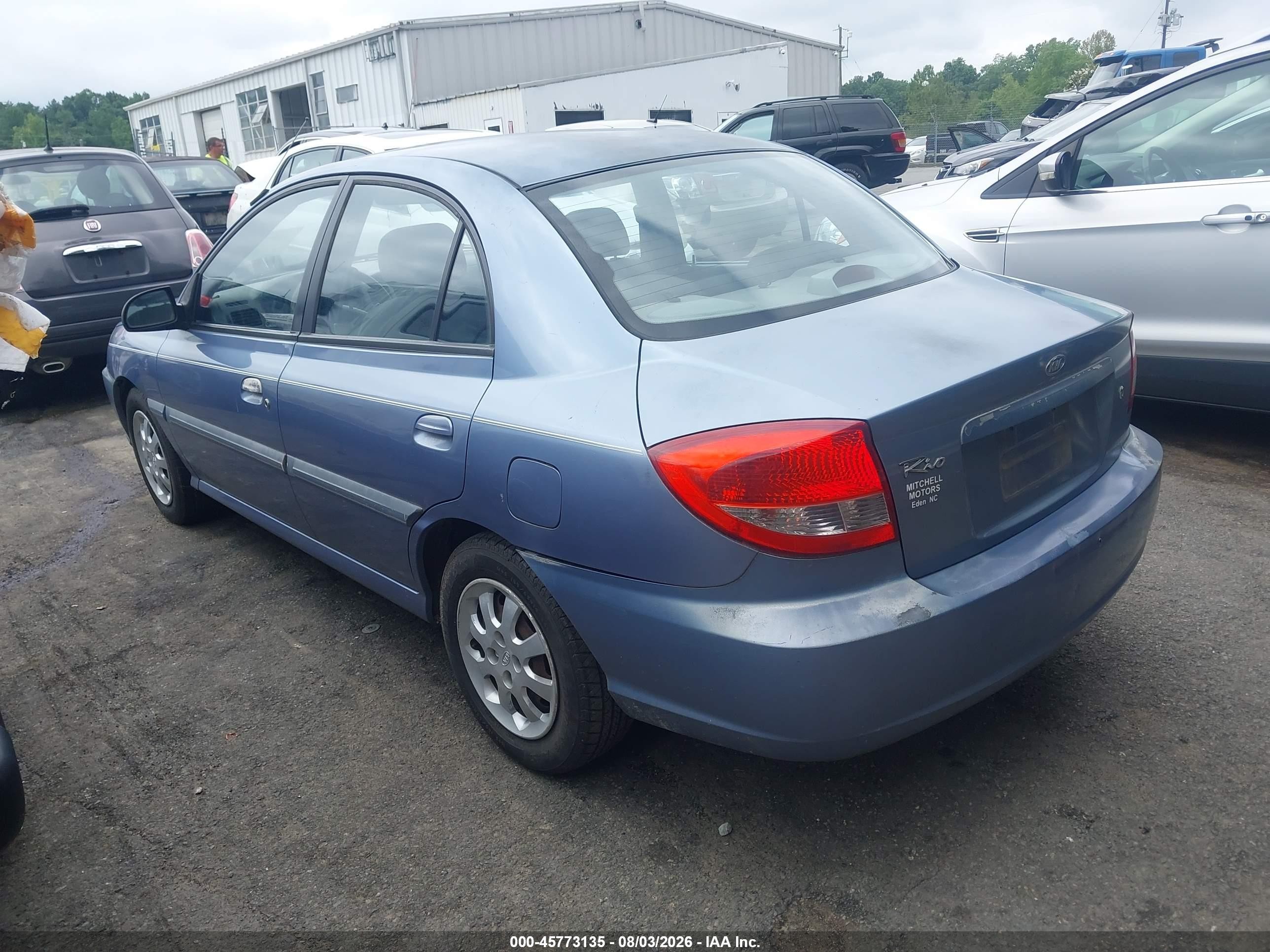 2004 Kia Rio   Blue vin: KNADC125546282885
