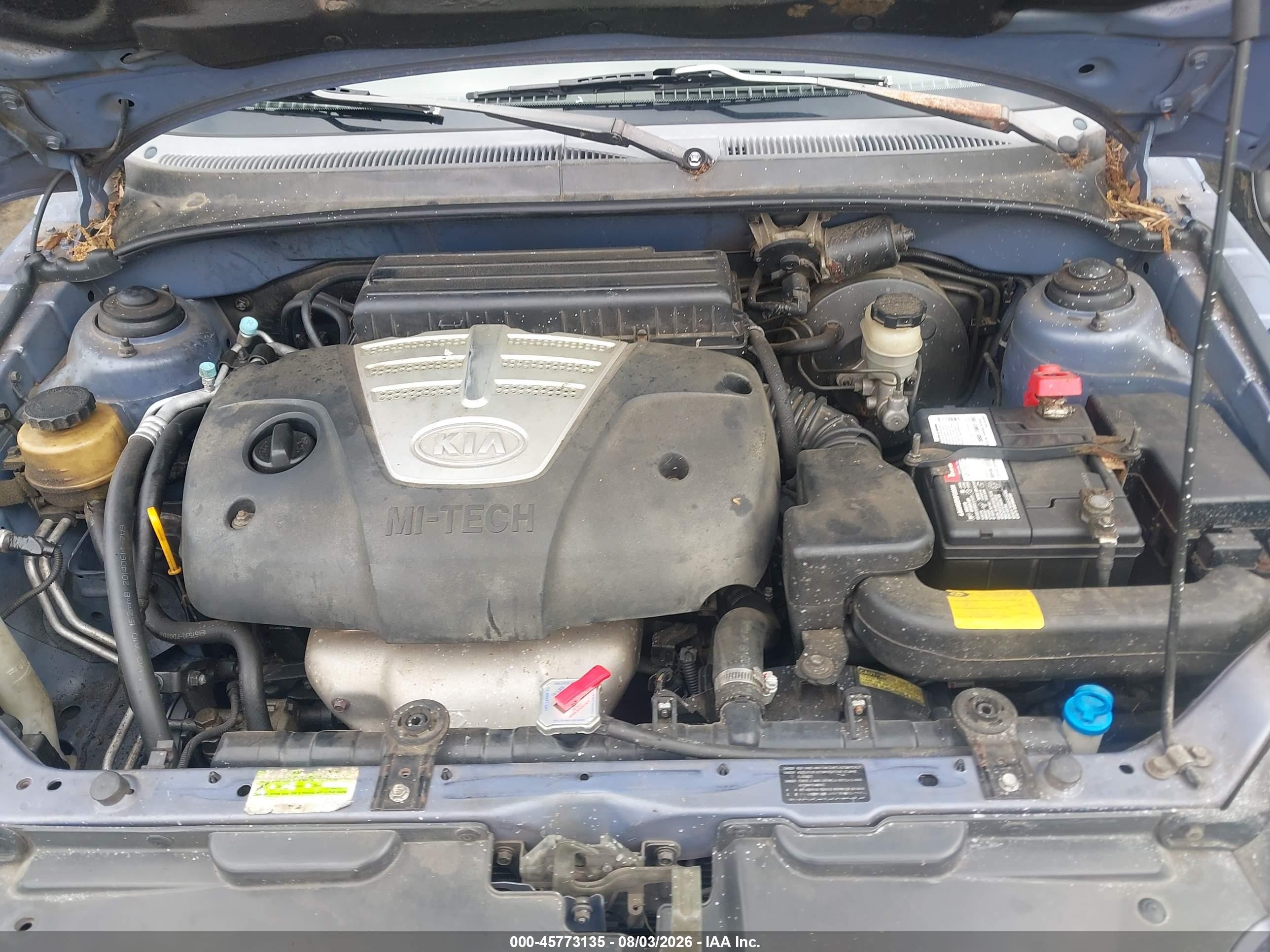 2004 Kia Rio   Blue vin: KNADC125546282885