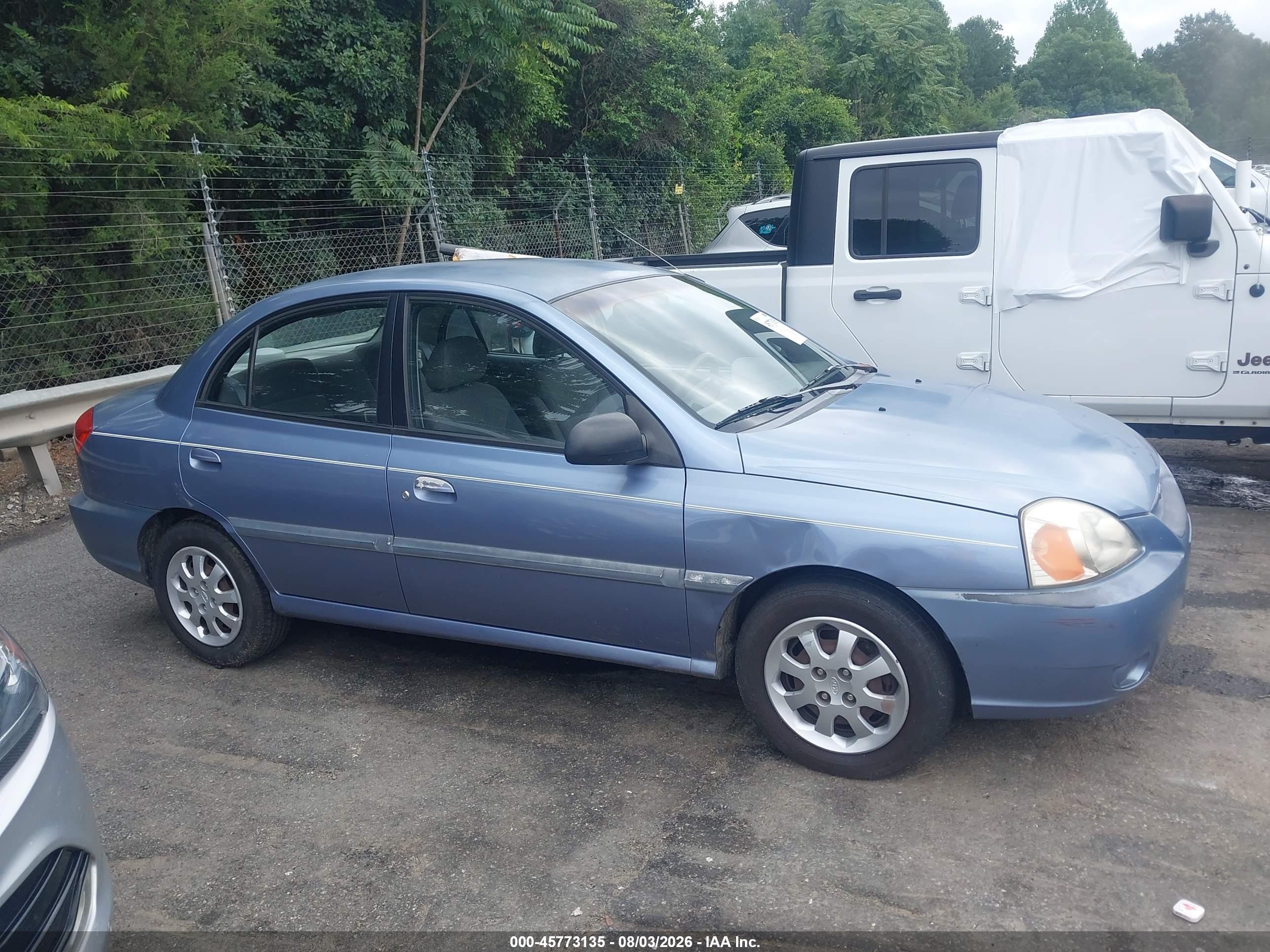 2004 Kia Rio   Blue vin: KNADC125546282885