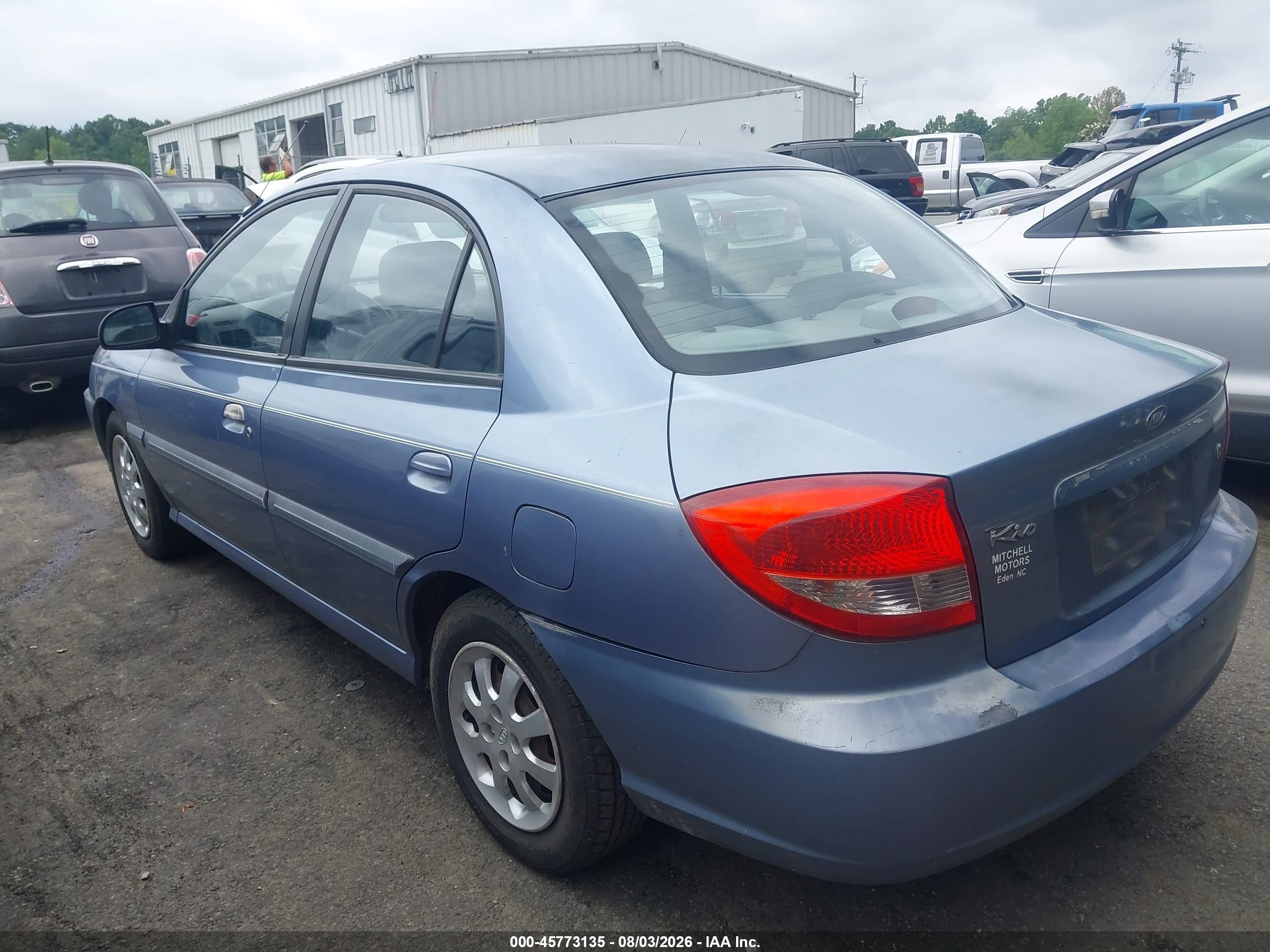 2004 Kia Rio   Blue vin: KNADC125546282885