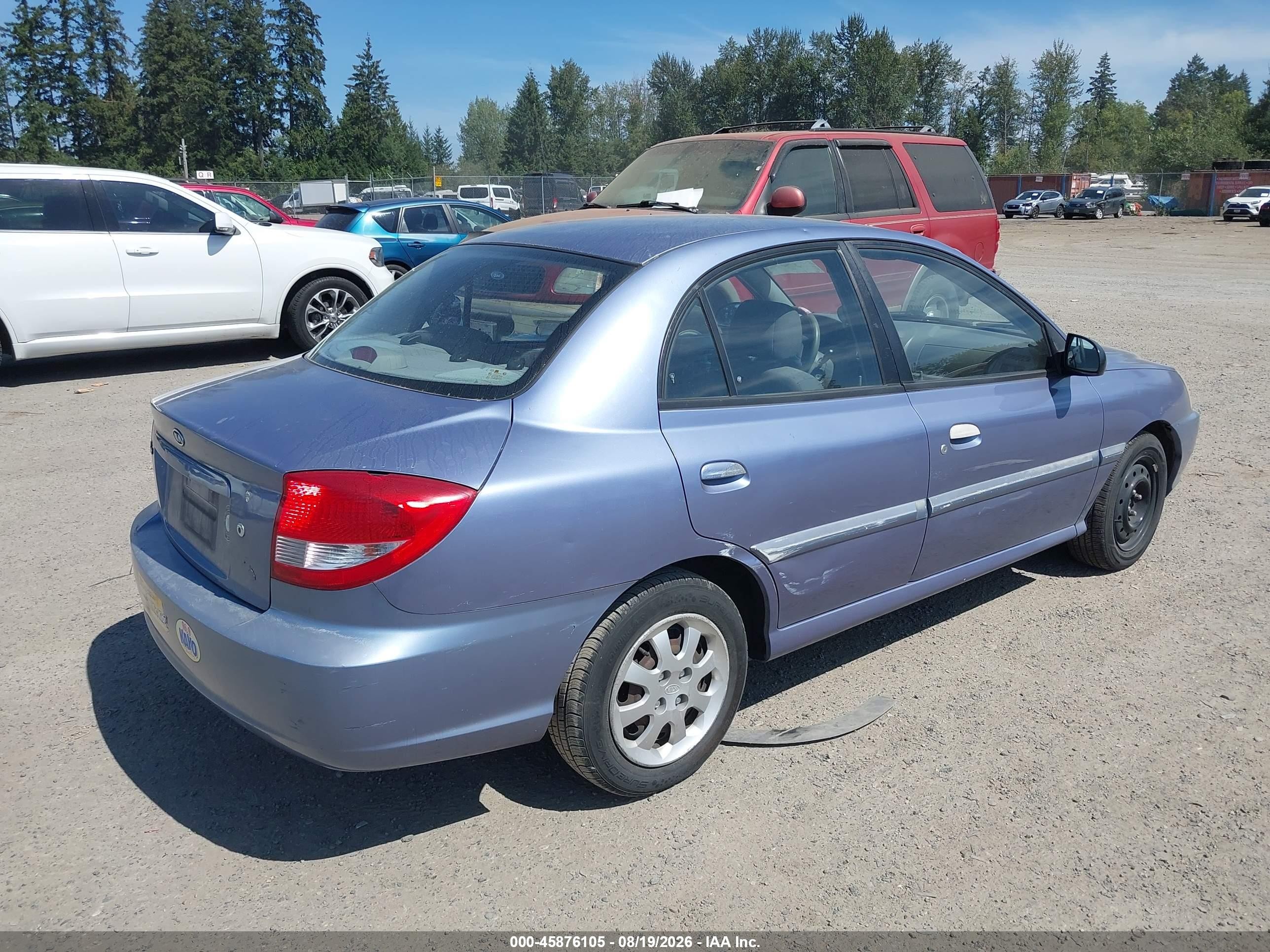 2003 Kia Rio   Blue vin: KNADC125736249899