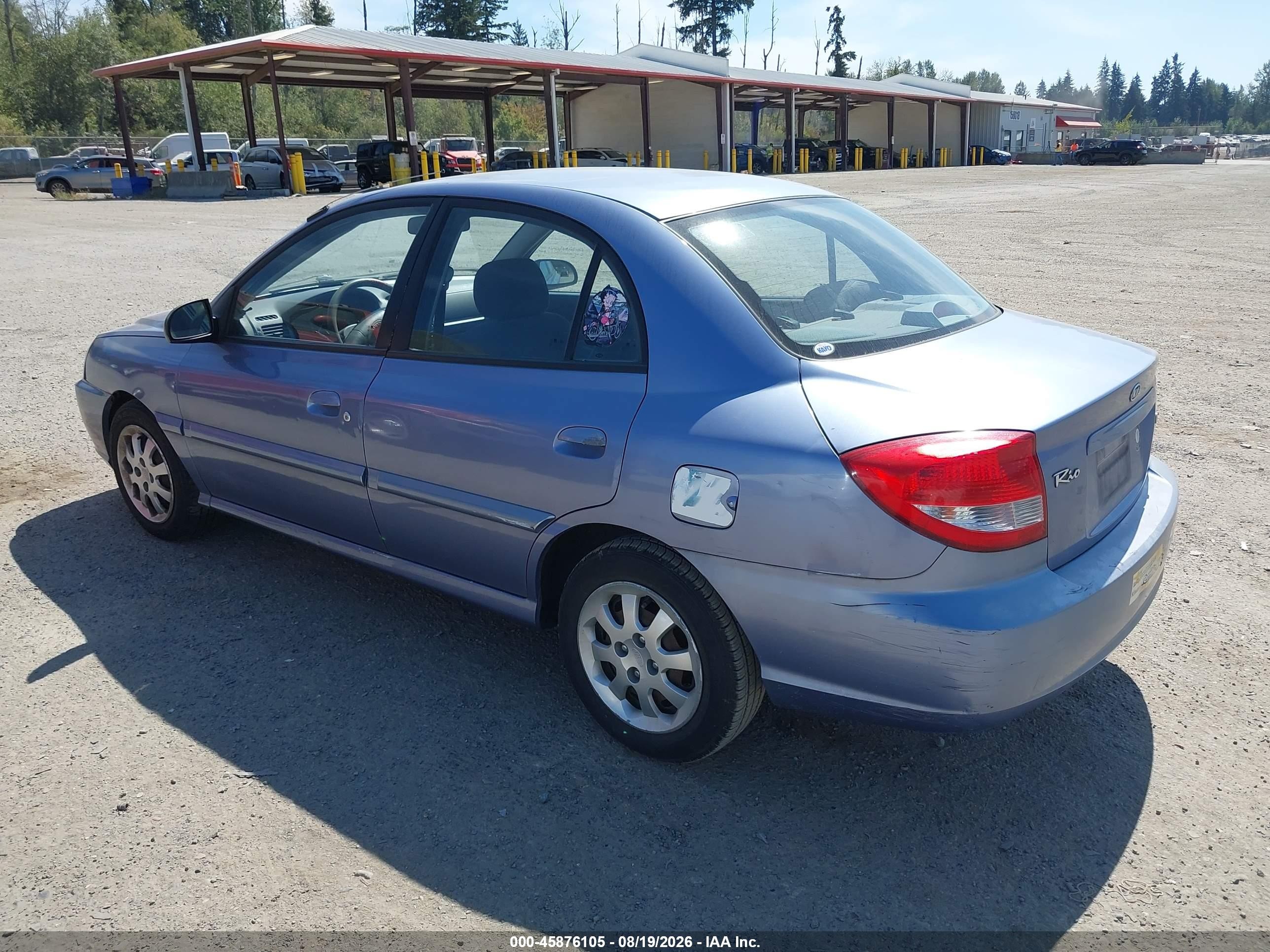2003 Kia Rio   Blue vin: KNADC125736249899