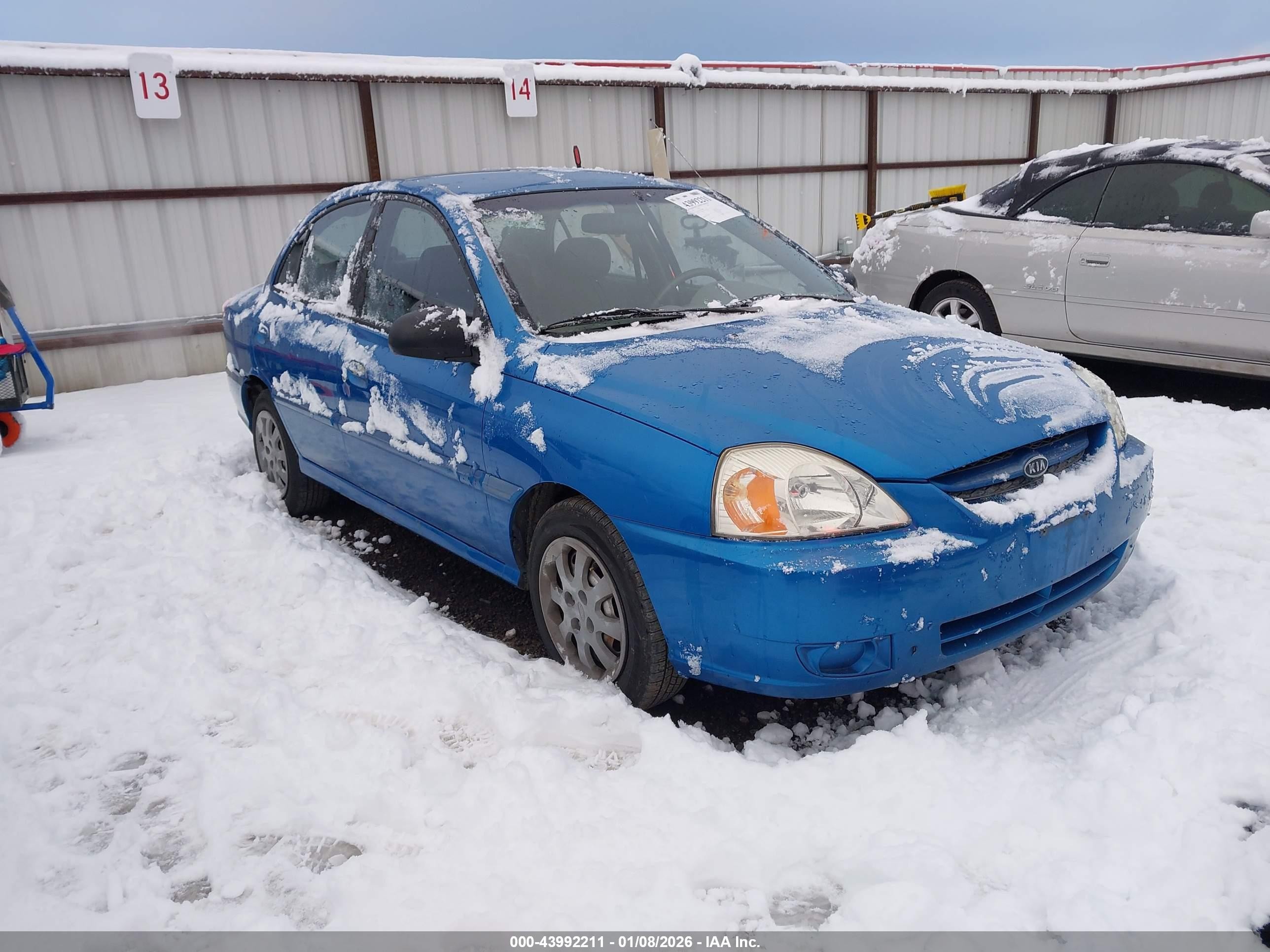 2005 Kia Rio   Синий vin: KNADC125X56364886