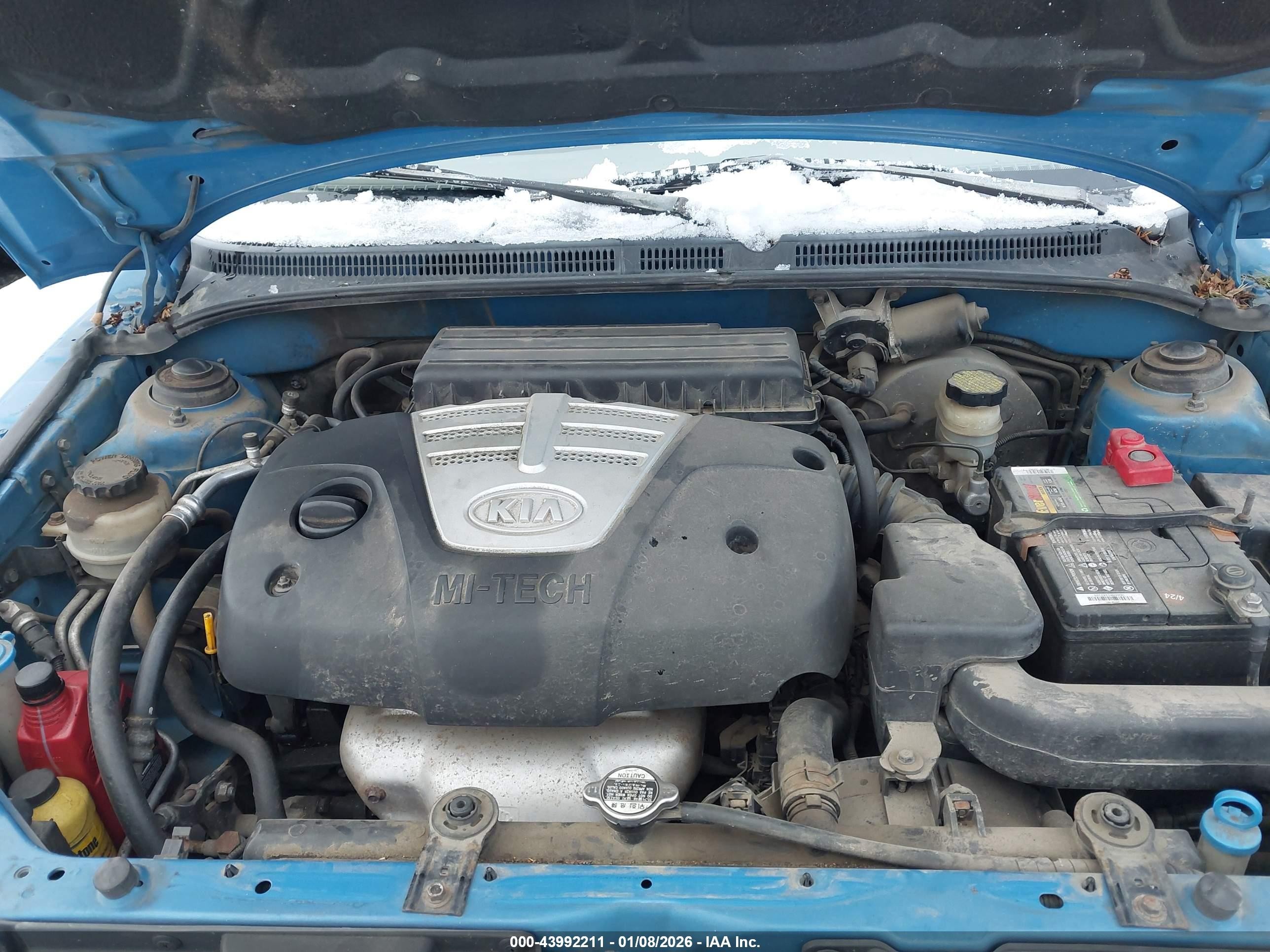 2005 Kia Rio   Синий vin: KNADC125X56364886