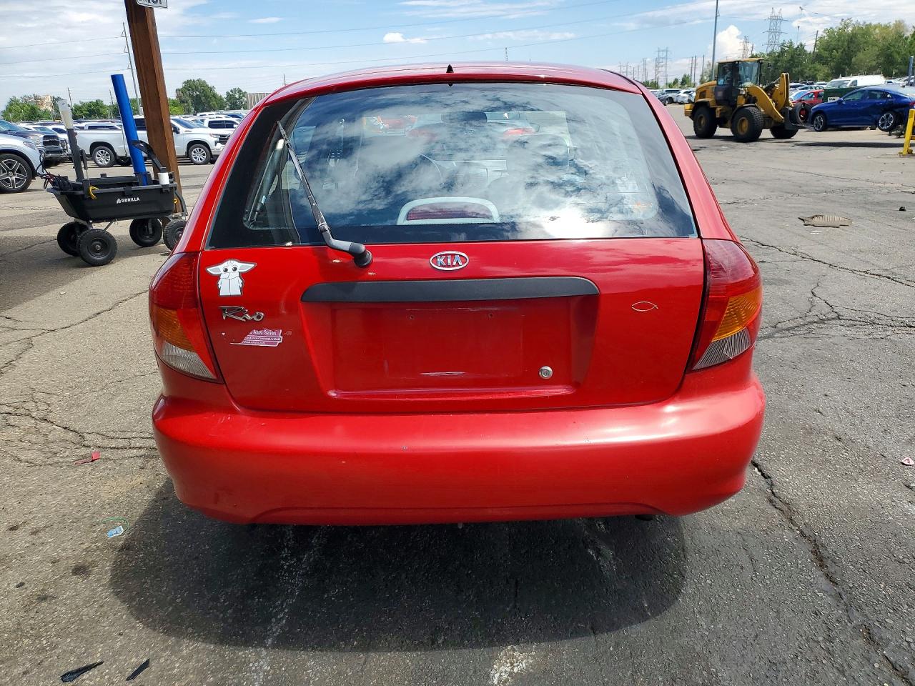 2003 Kia Rio Cinco Red vin: KNADC163726092446