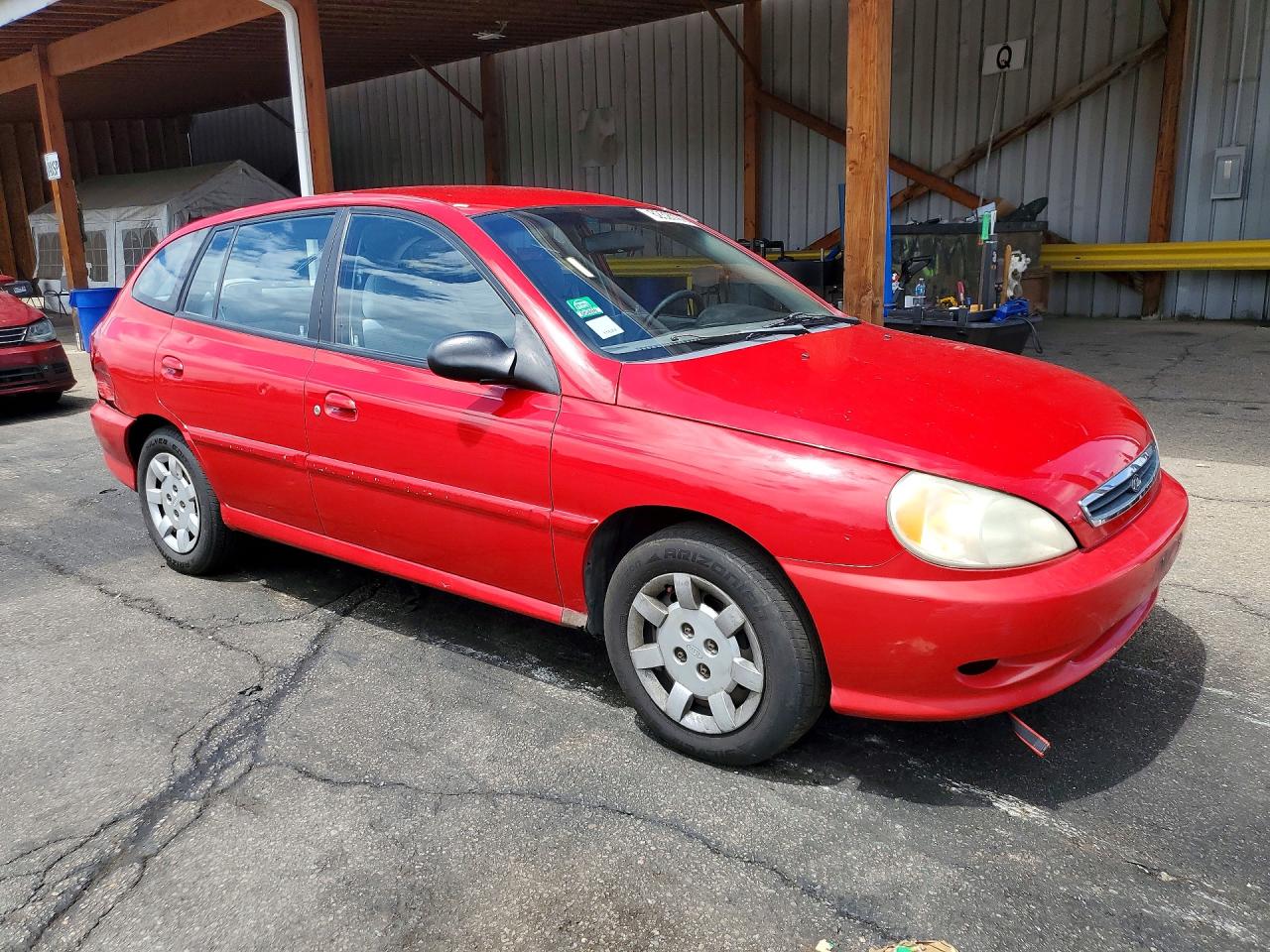 2003 Kia Rio Cinco Red vin: KNADC163726092446